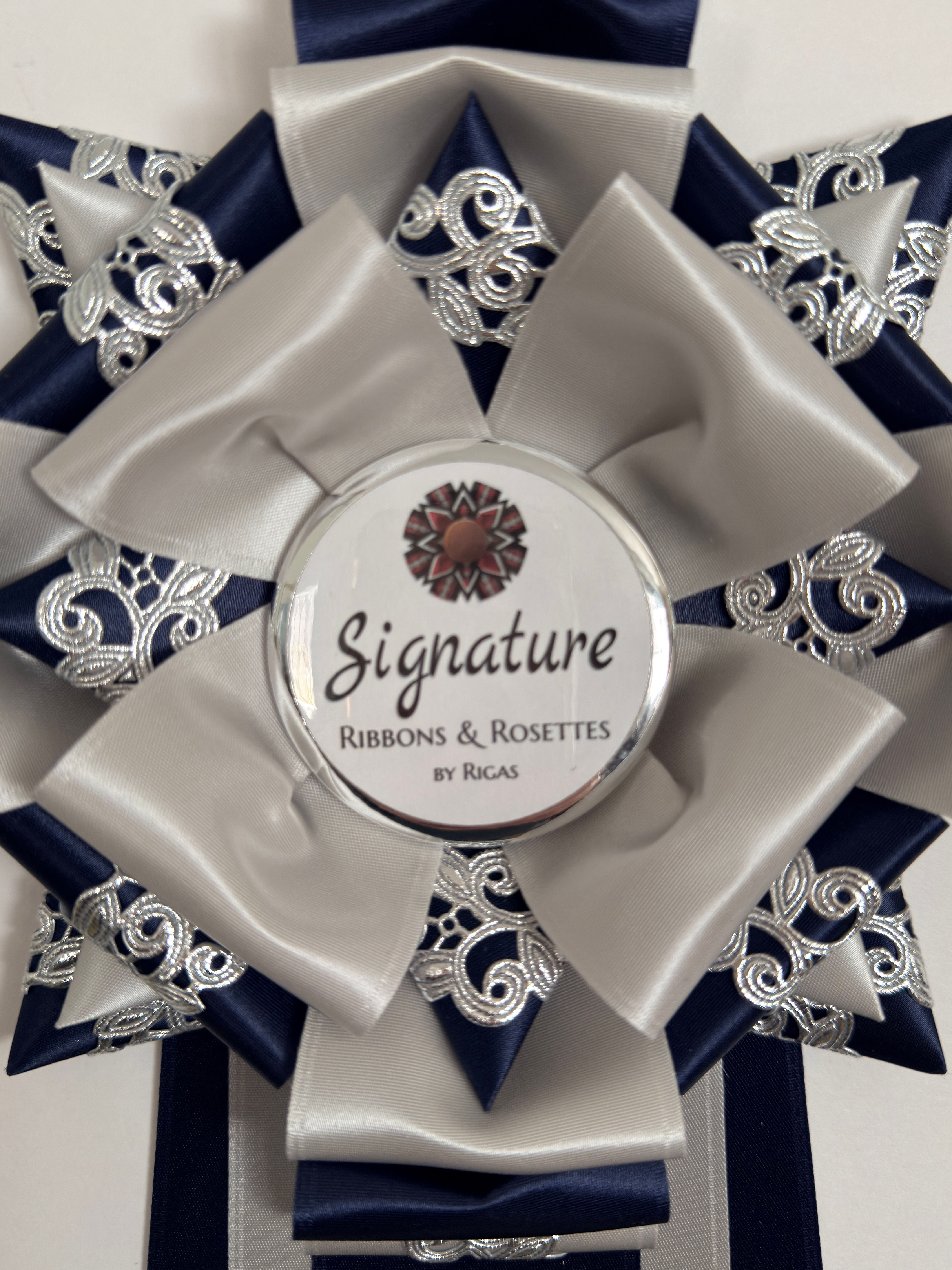 Silver Deco - 7" Rosette - Your Choice of Colors
