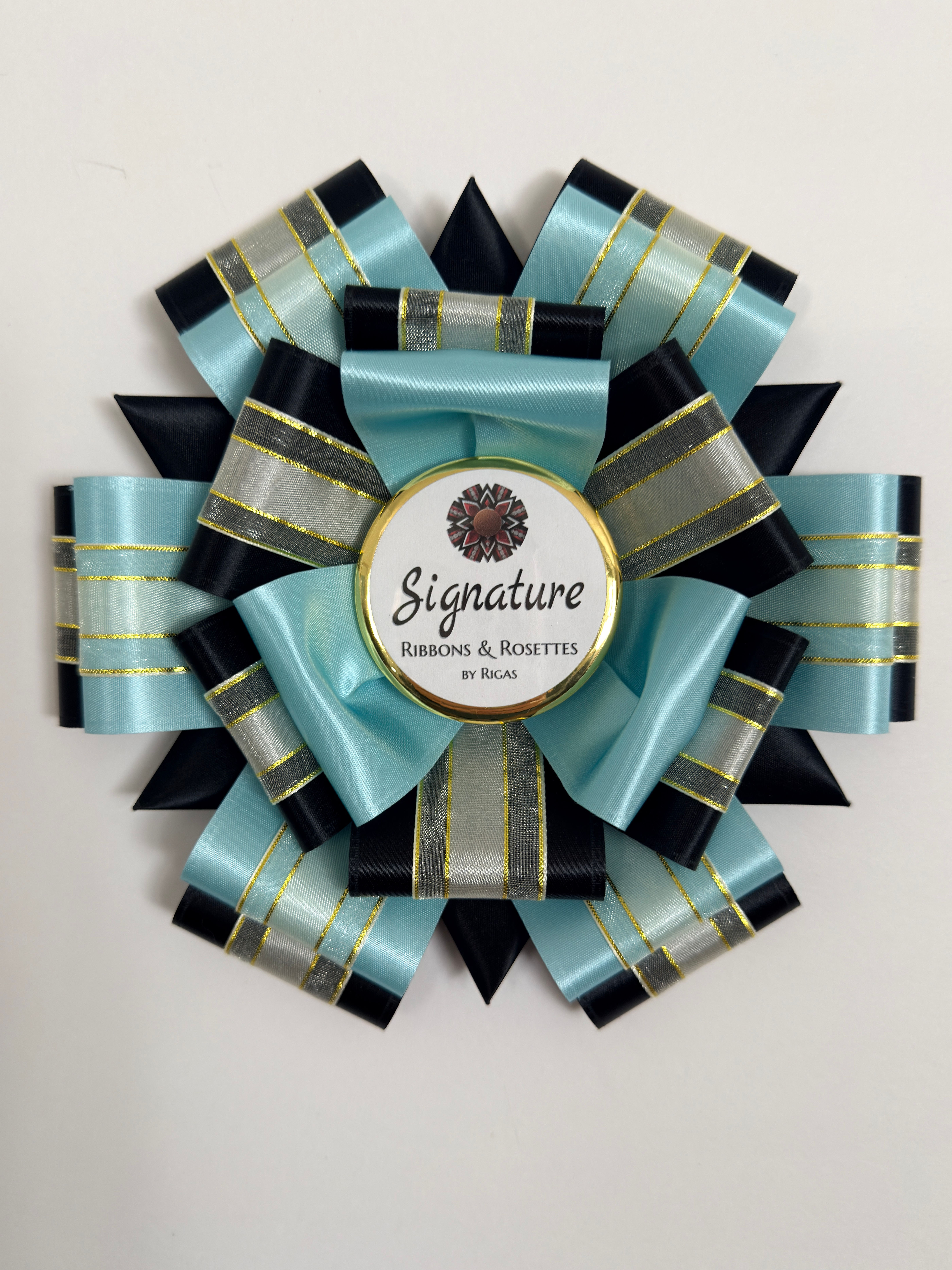 Signature Sample - Joy in Black and Moonglow - 7.5" Rosette