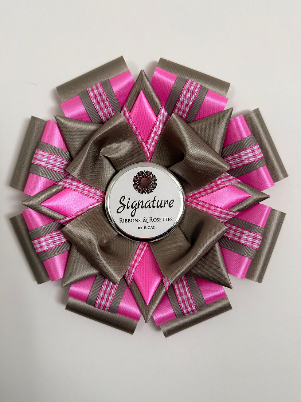Thumbnail: Gingham - 7.5" Rosette - Your Choice of Colors