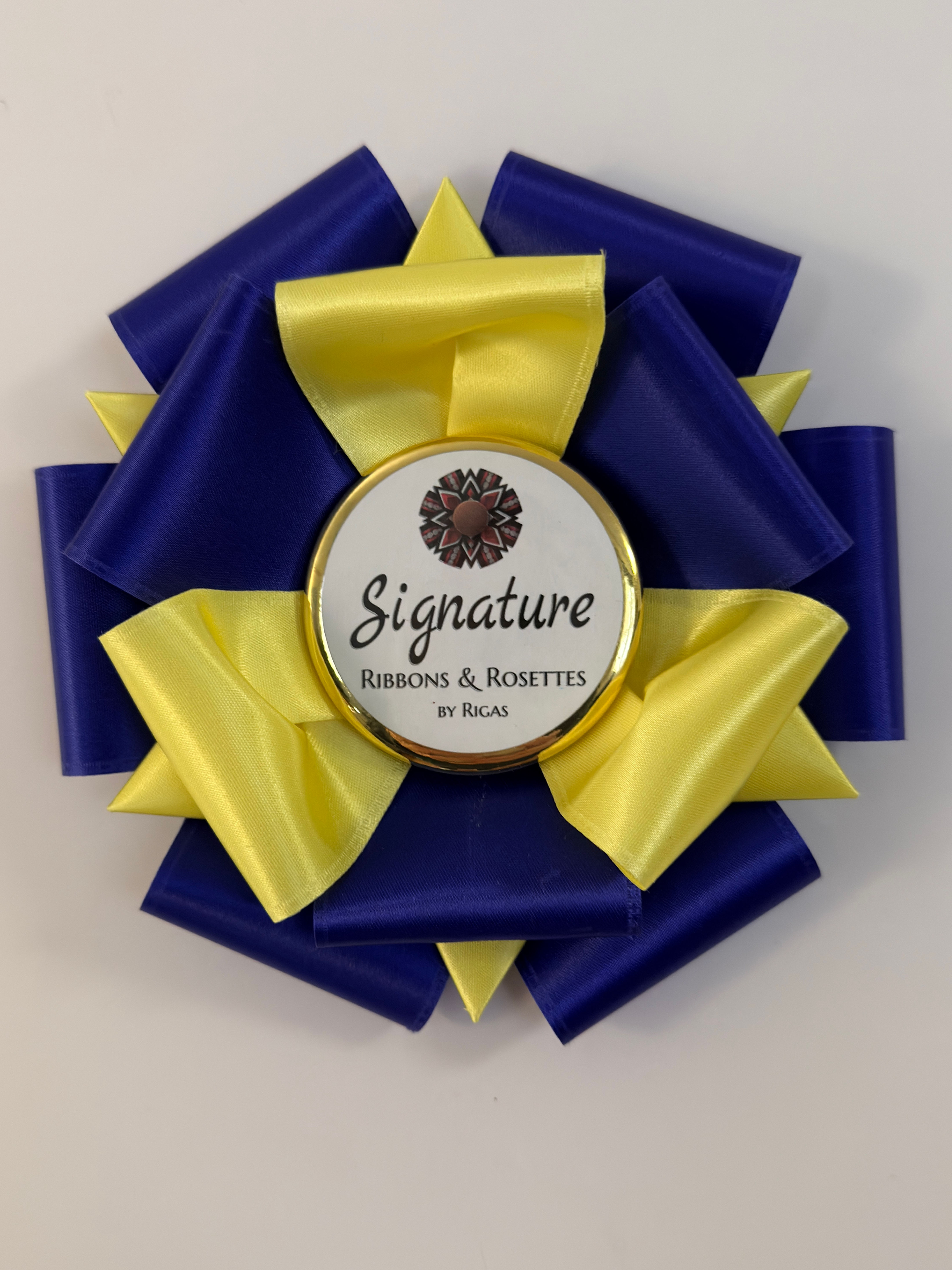 Signature Sample - CGC in Blue and Yellow - 5.5" Rosette