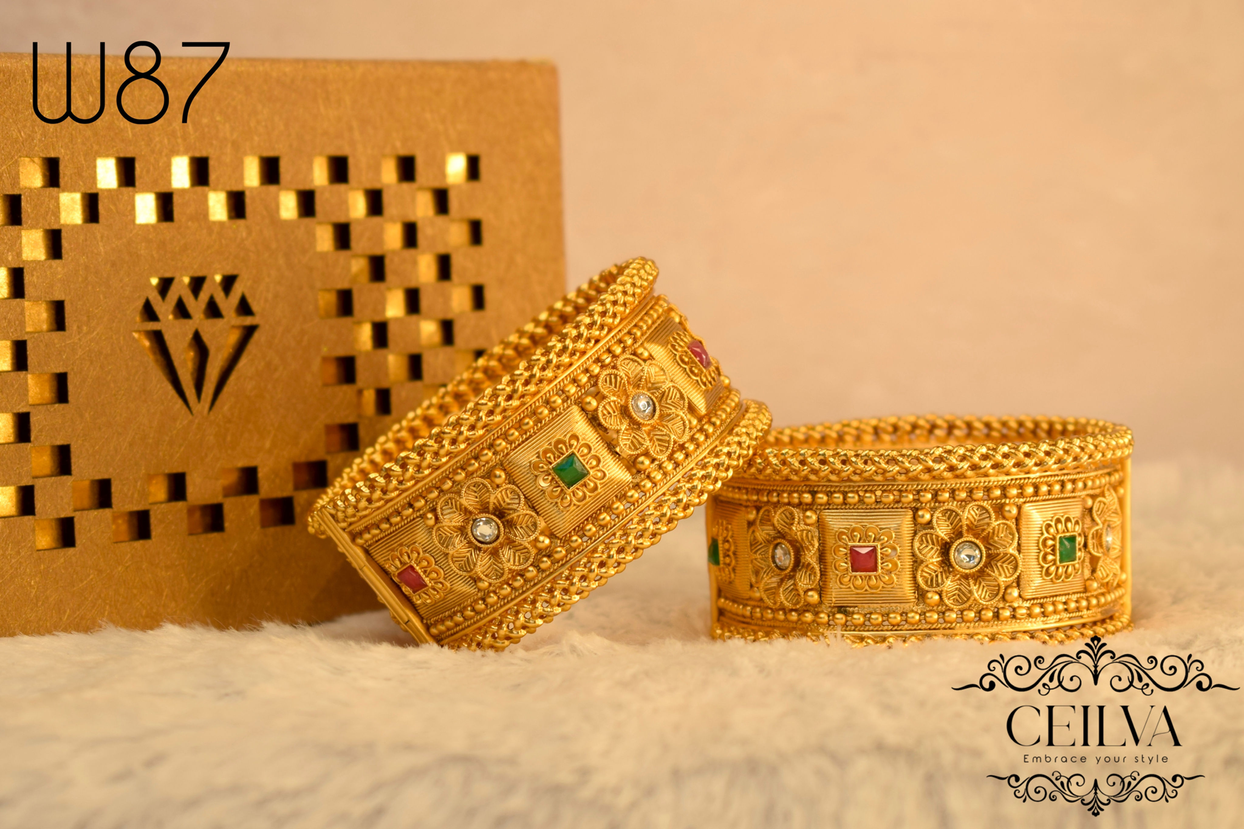 Gold Plated Bangles - W87