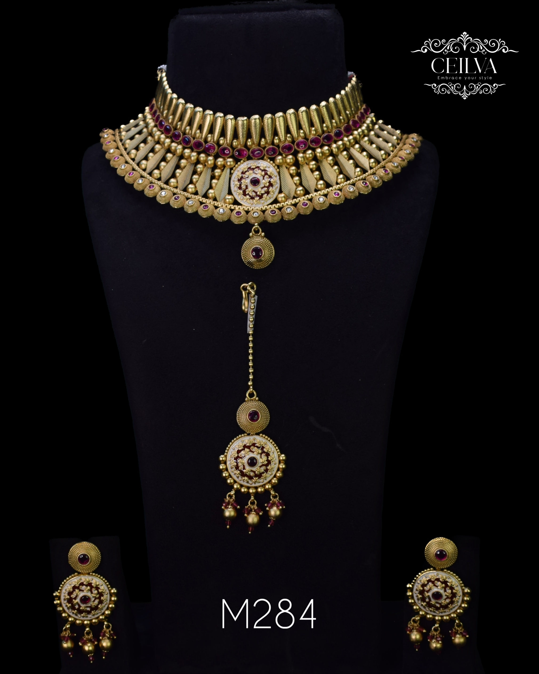 Alloy Gold Plated Jewel Set - M284