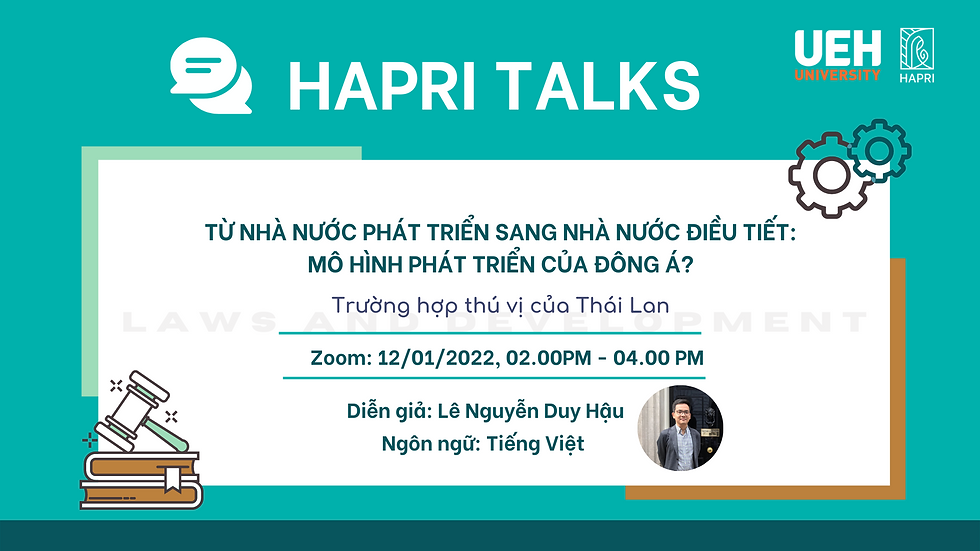 HAPRI TALKS: Laws and Development