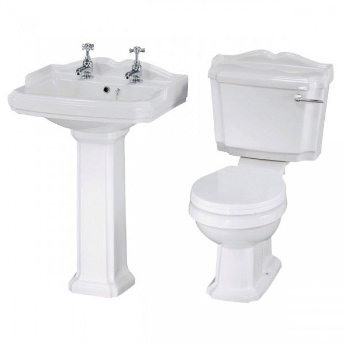 Thumbnail: Hampton Traditional Bathroom Suite With Soft Close Seat