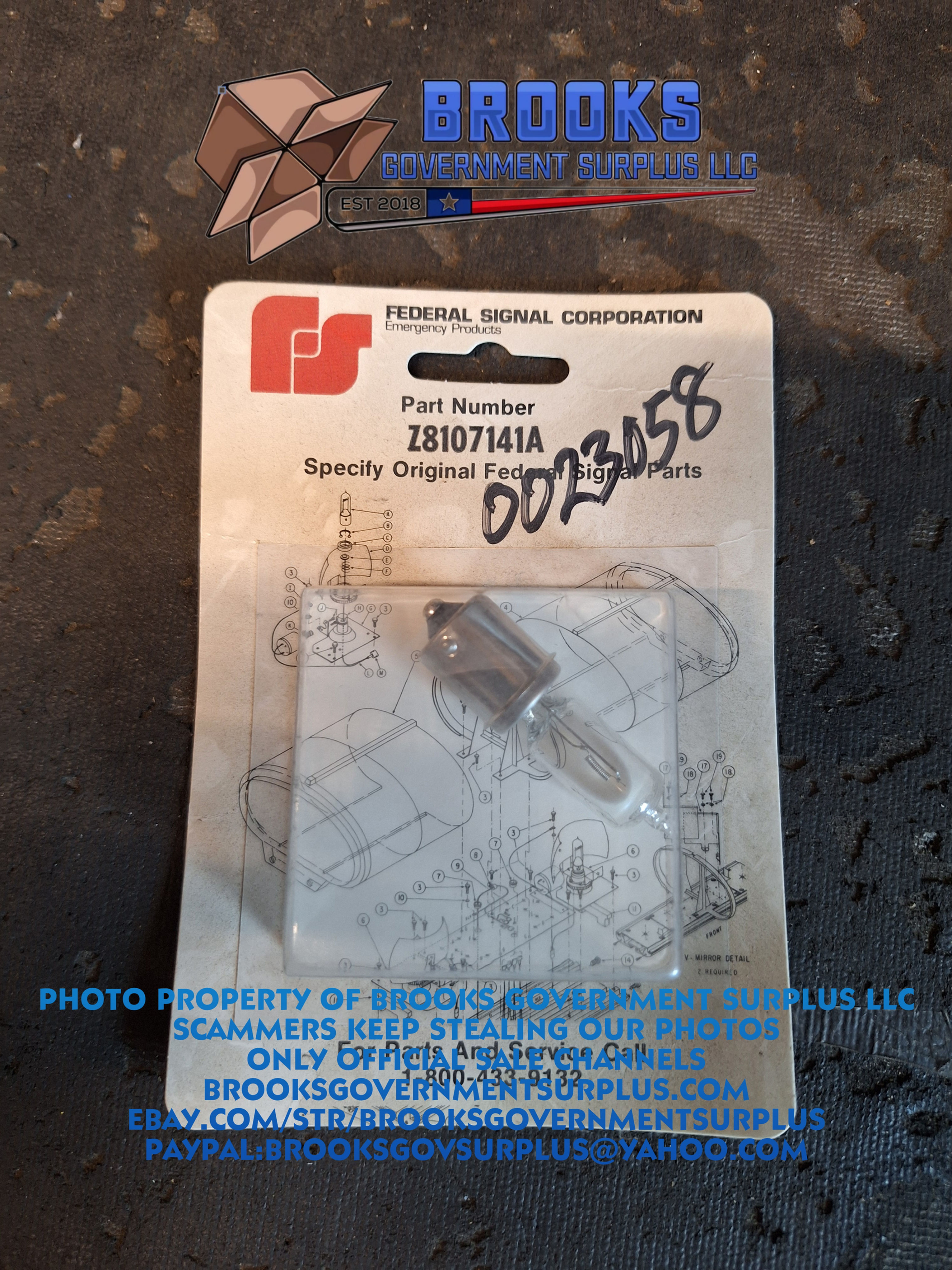 Federal Signal Z8107141A replacement halogen bulb Jetsonic Lightbar