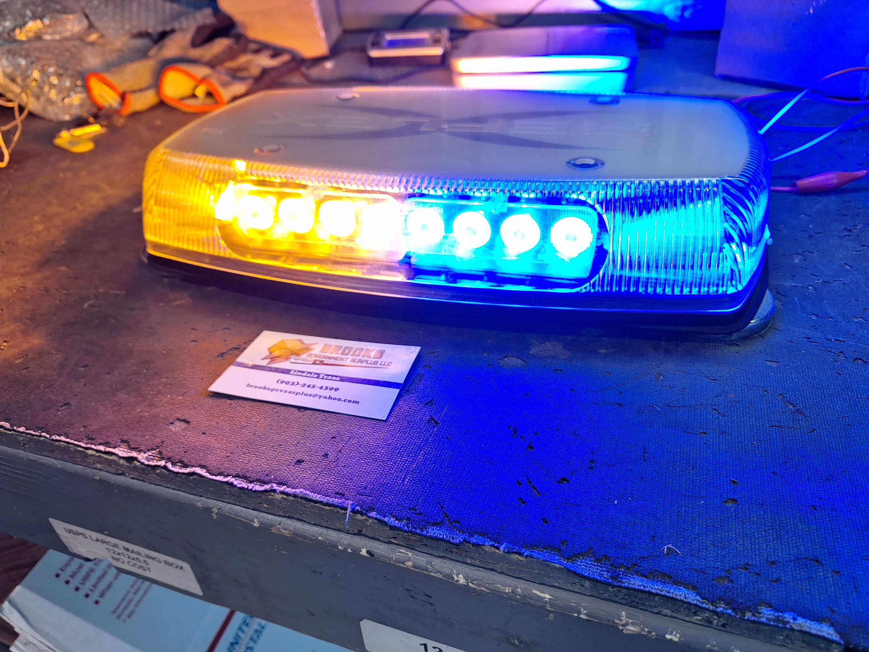 ECCO amber/blue 5590 reflex series lightbar 15 inch with magnets
