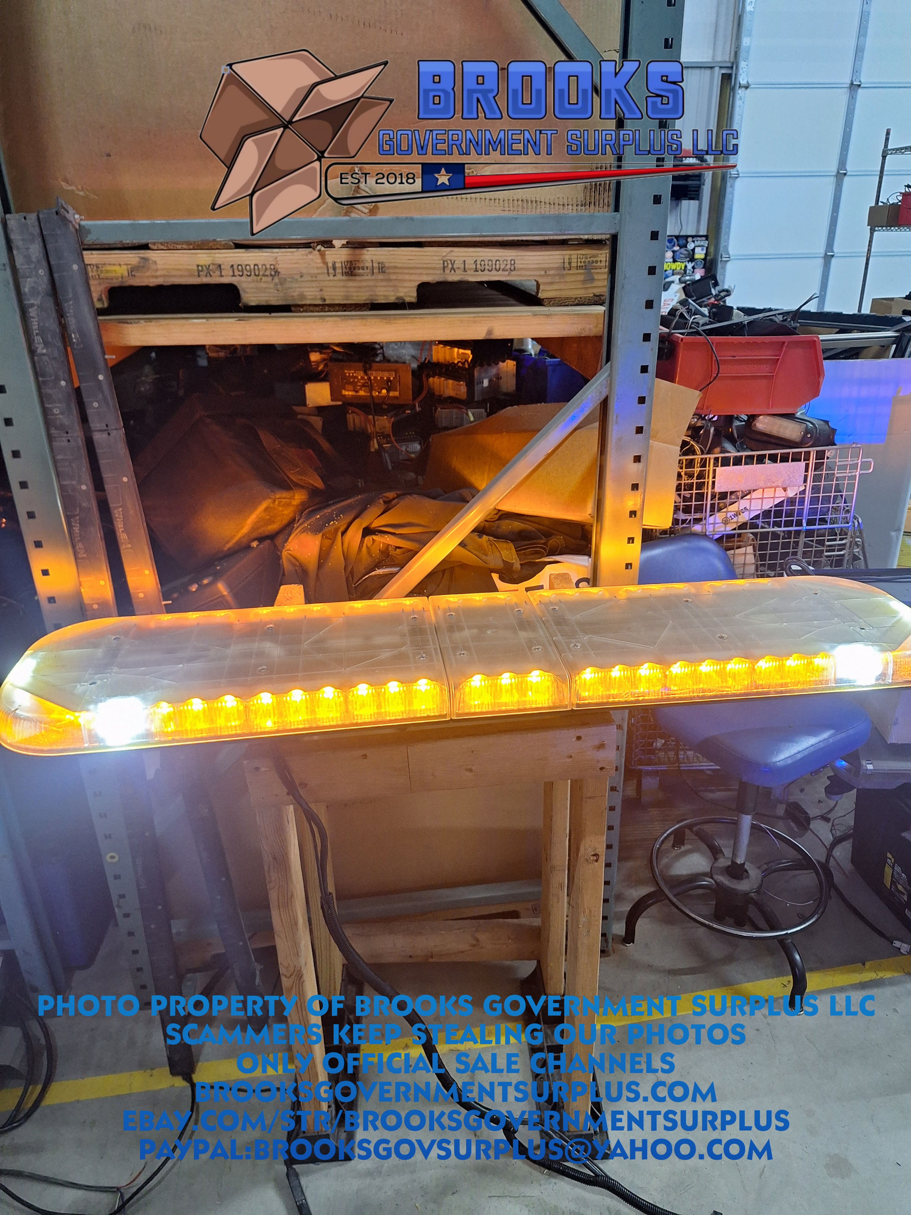 Whelen justice AMBER wecan lightbar 50 in #N416436