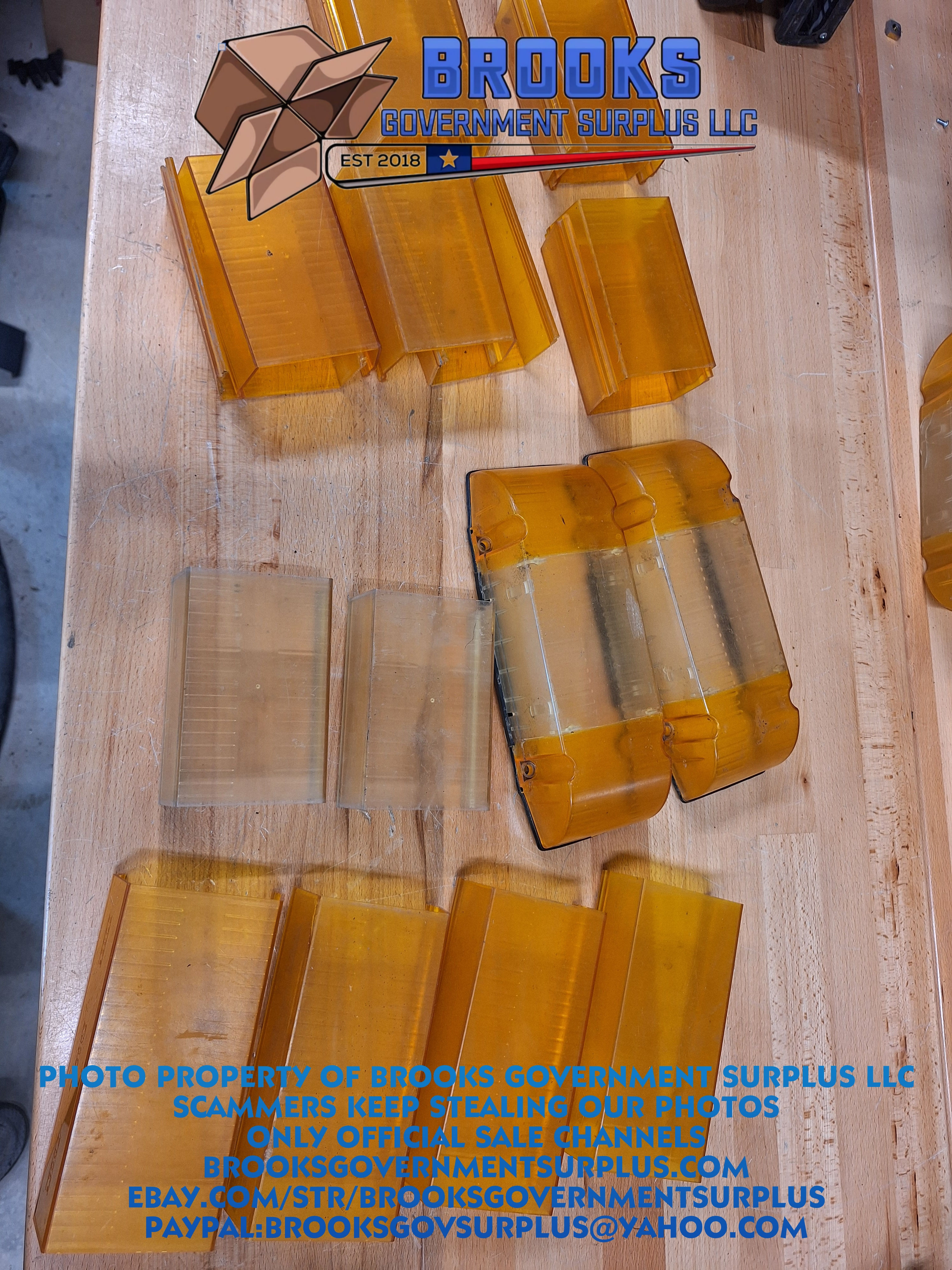 Whelen 50 in edge 9M lightbar AMBER lense kit USED