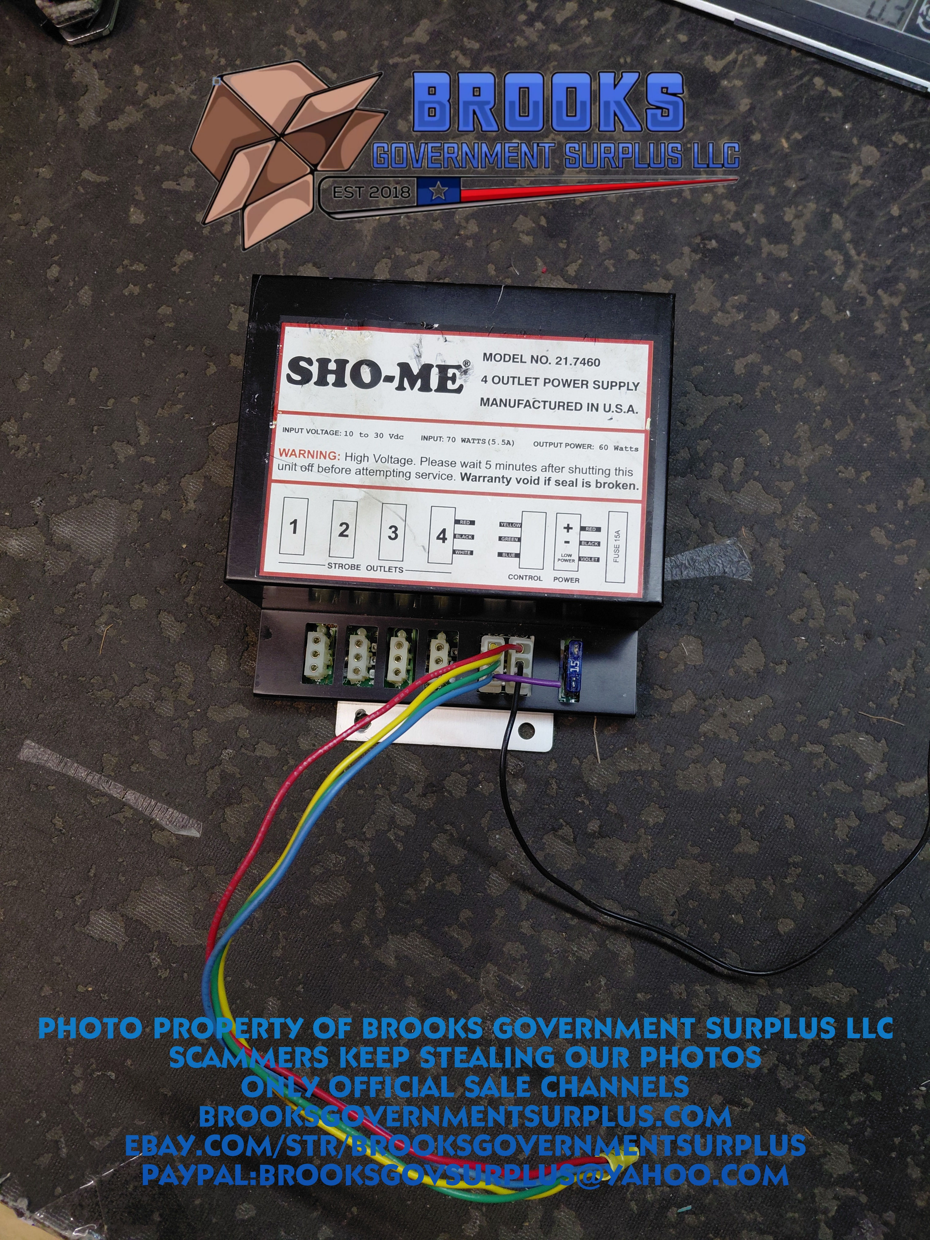 Sho Me 21.7460 4 outlet strobe power supply USED