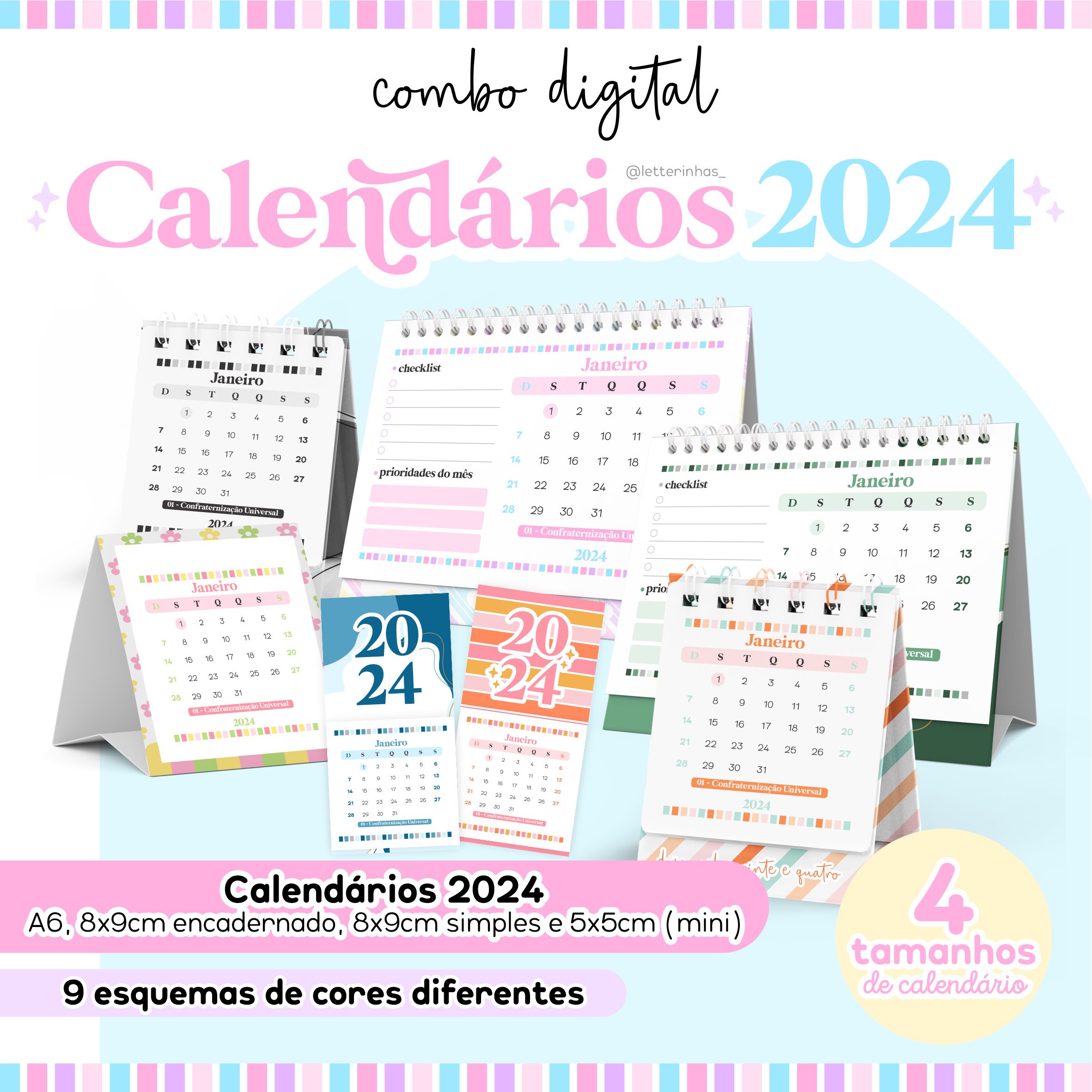 Combo Digital Calendários 2024
