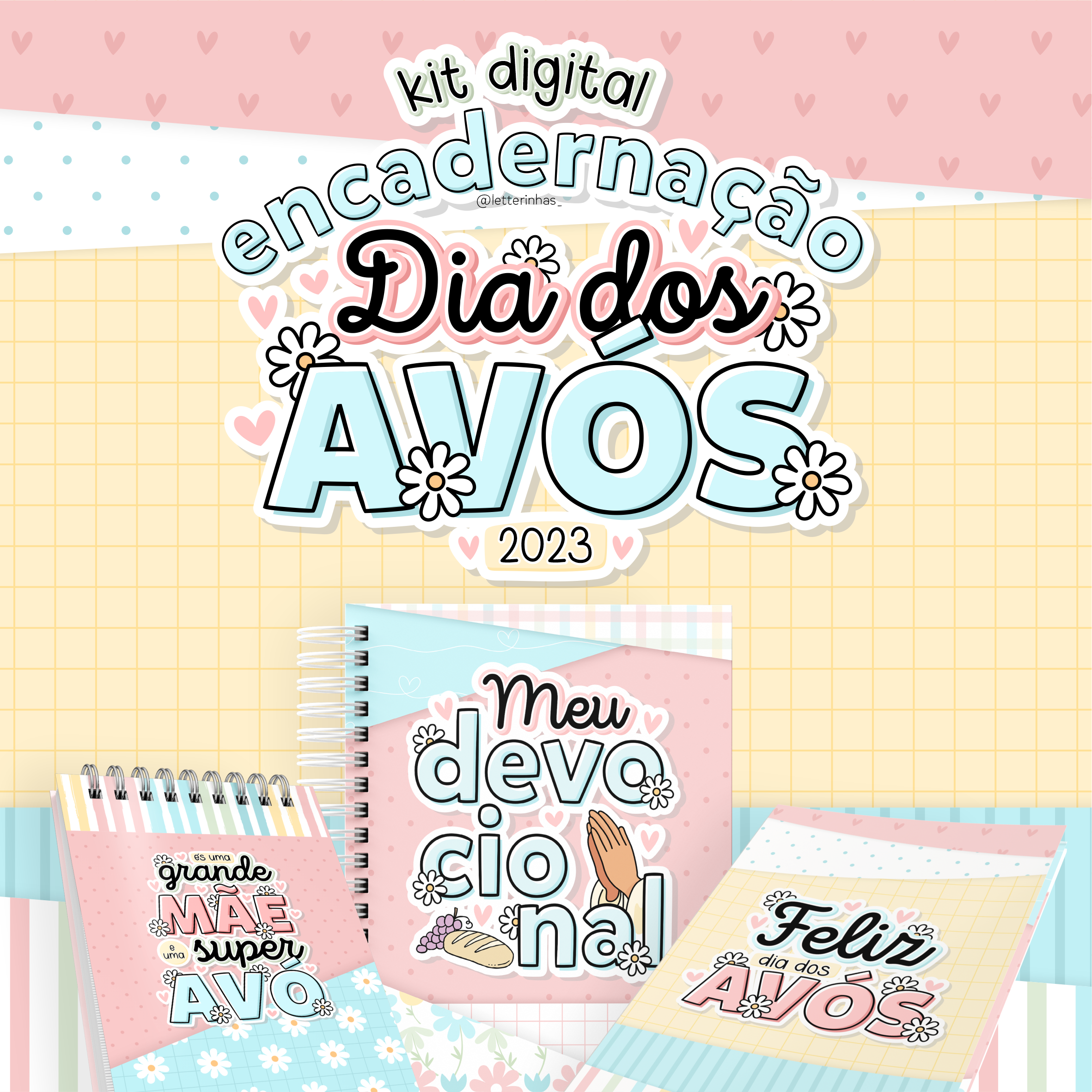 Kit Digital Encadernação Dia dos Avós