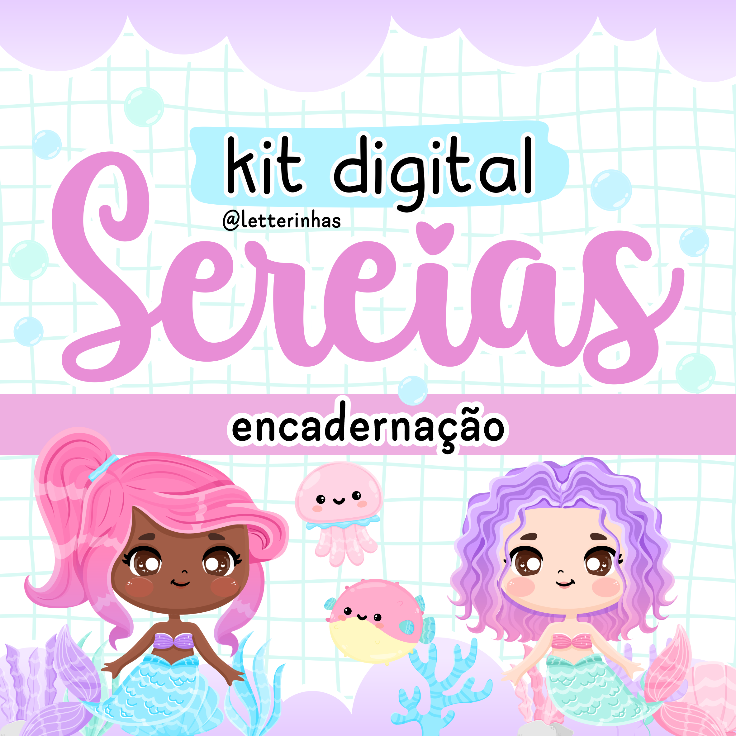 Kit Digital Sereias - Encadernação