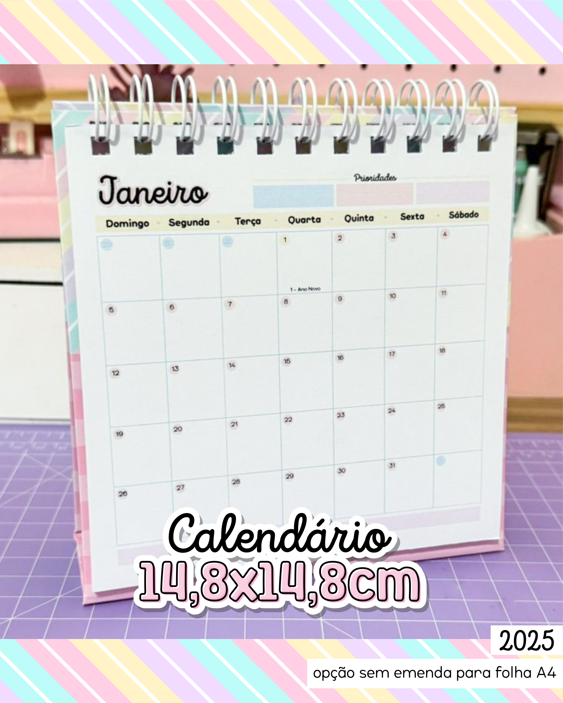 Arquivo Digital | Calendário 14,8x14,8cm 2025