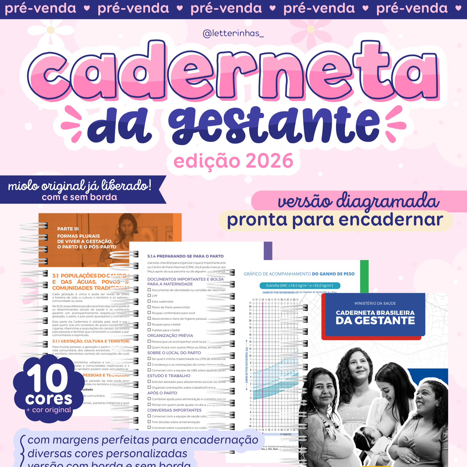 Combo Cadernetas da Gestante 2026
