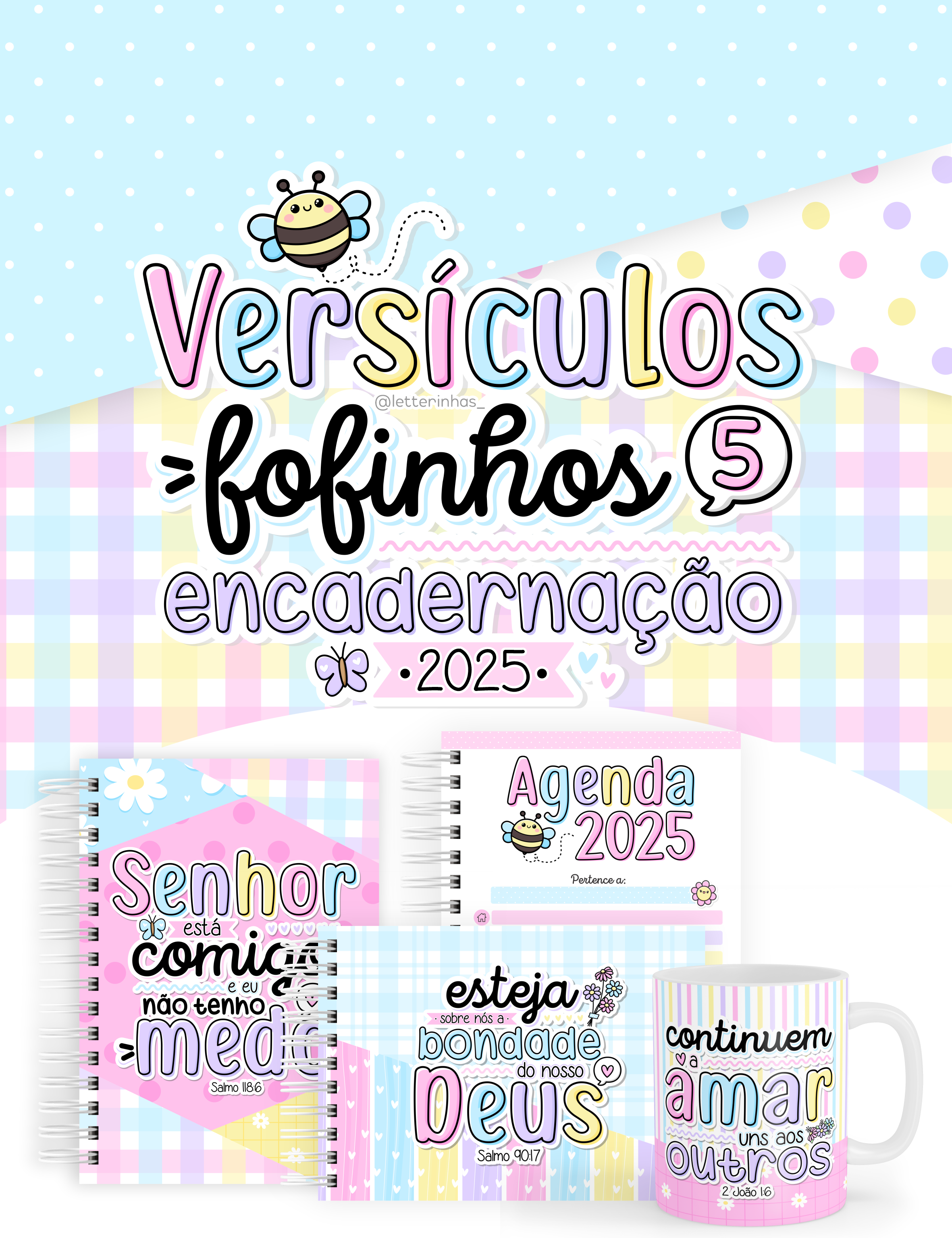 Kit Digital Versículos Fofinhos 5 - Encadernação 2025