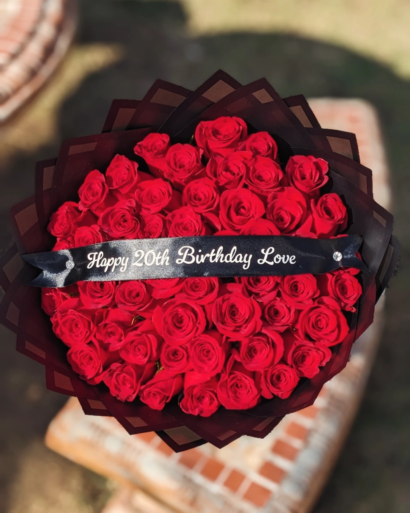 50 Red Rose Bouquet (Ramo Buchon)