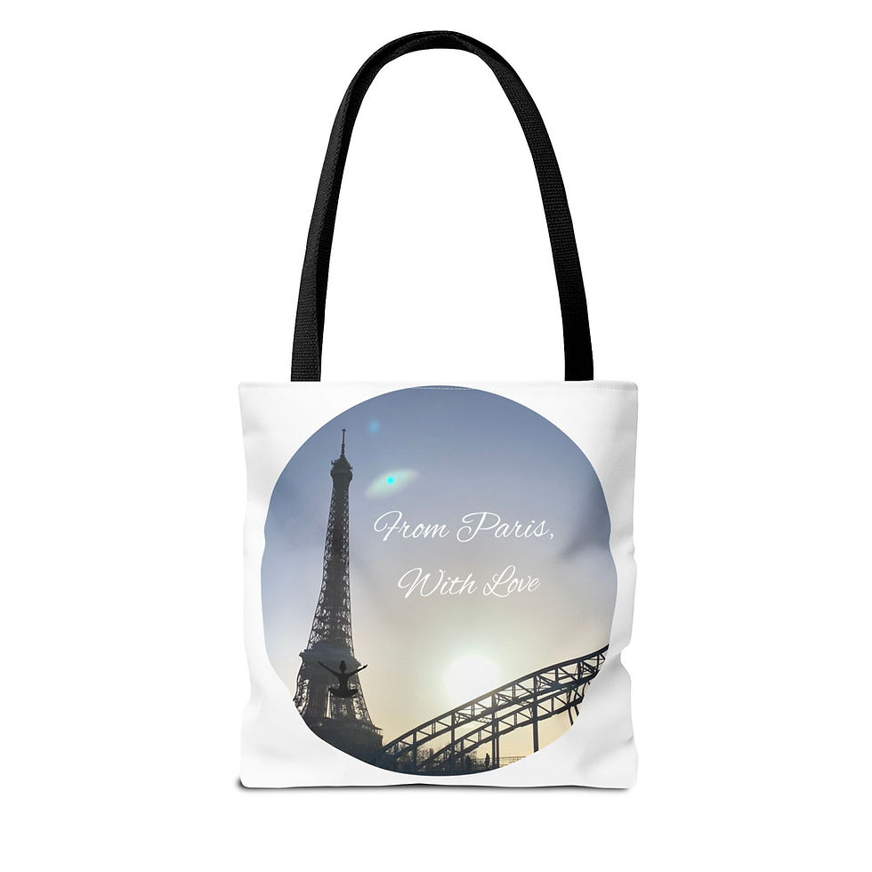 Thumbnail: Parisian Love Tote Bag, Travel Companion, Gift for Her, Shopping Bag, 