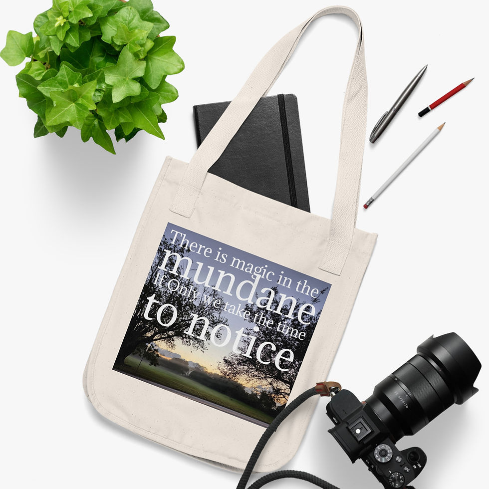 Thumbnail: Eco-Friendly Tote Bag - "Magic in the Mundane" Inspirational Design