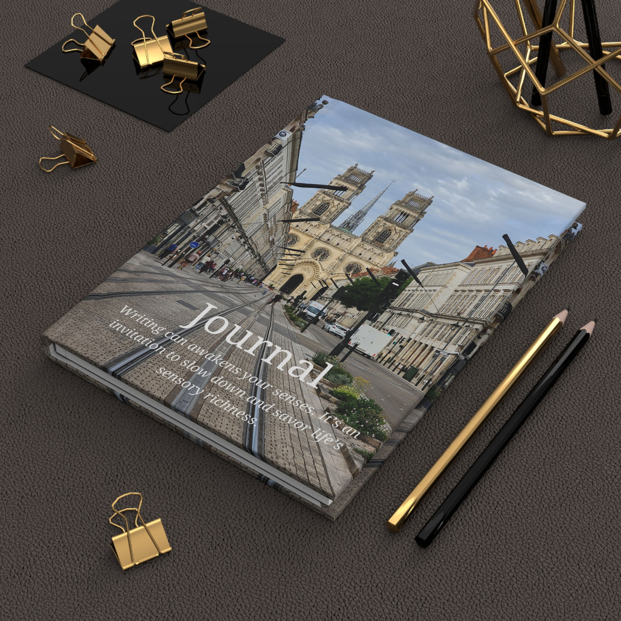 Matte Hardcover Journal - Inspirational Cathedrale of Orleans, France Cover