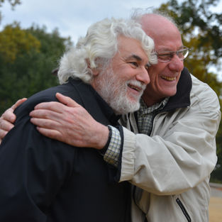 Artist Cristóbal Gabarrón and friend
