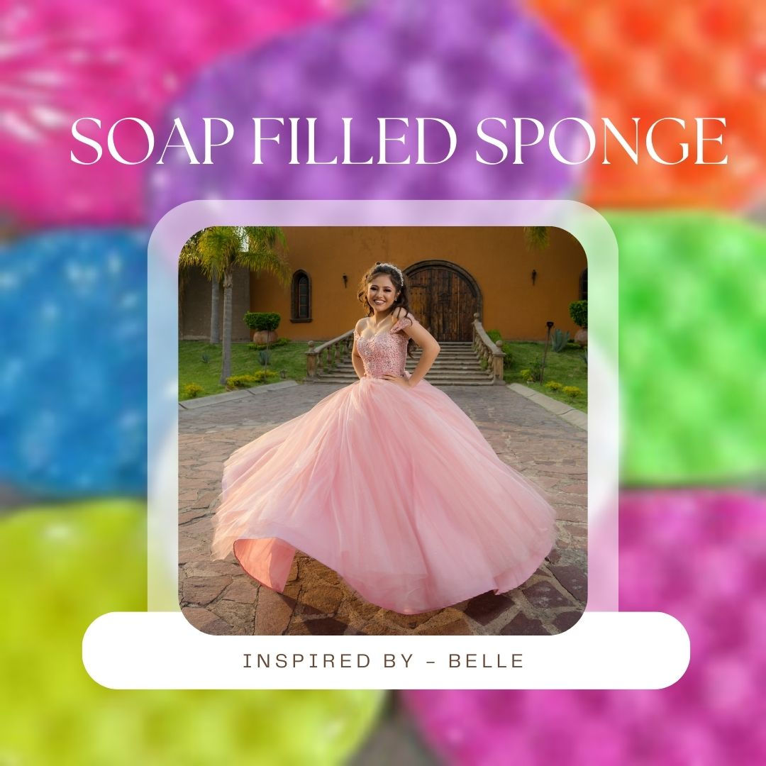 Belle soap filled sponge
