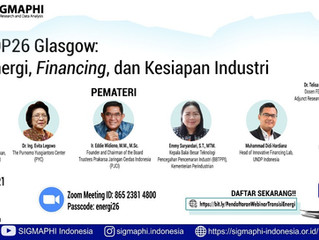 SIGMAPHI Indonesia Webinar SeriesThe Road to COP26 Glasgow