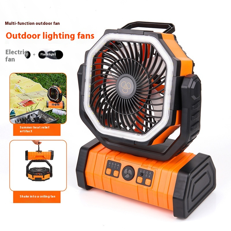Thumbnail: Outdoor Household Power Bank LED Light Camping Fan