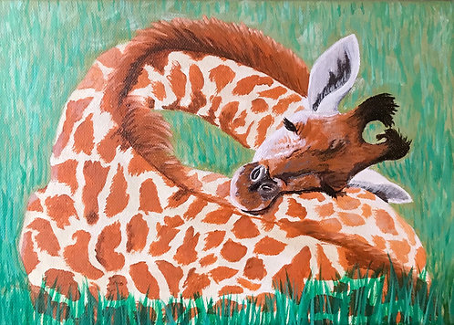 Sleeping Giraffe by Jayne Crow
