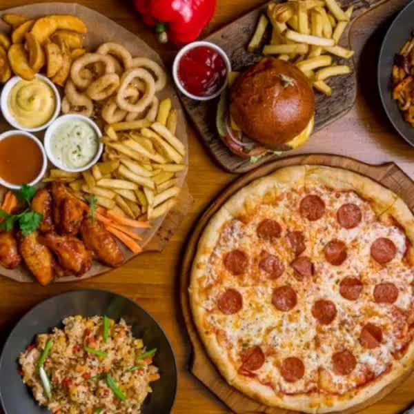 Arranged Food and Objects