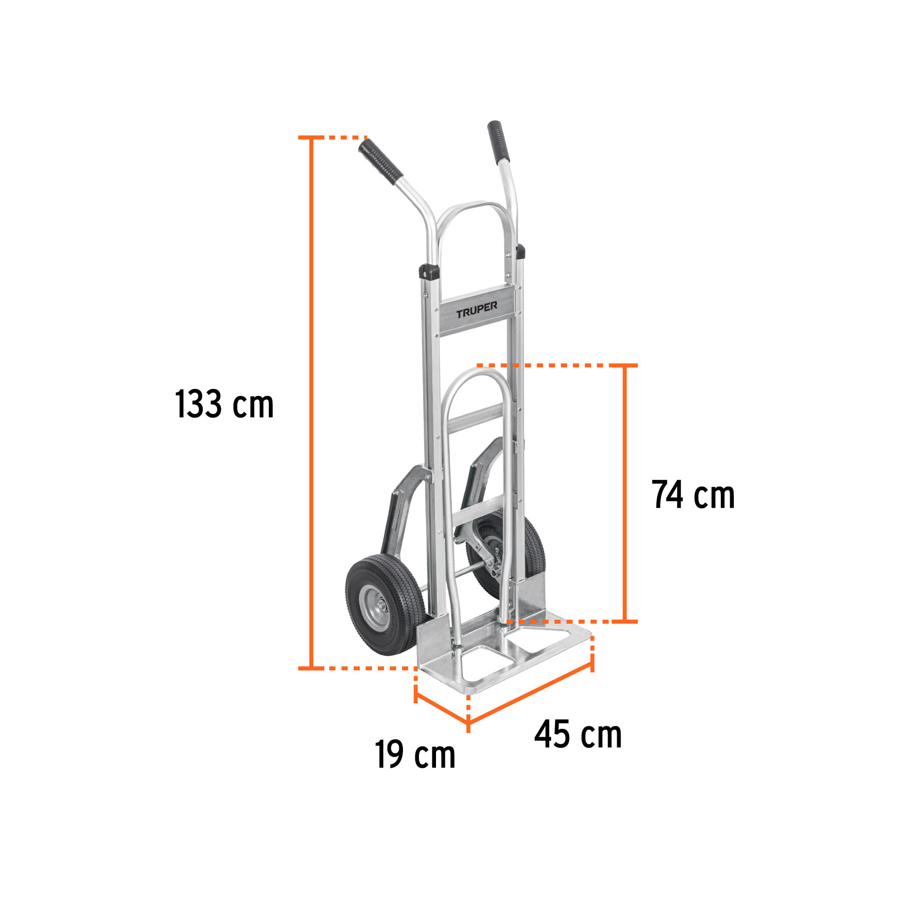 Troquet de carga de aluminio 250 kg con extensión