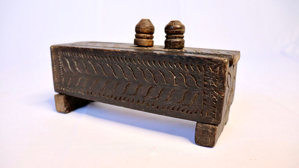 Thumbnail: Sliding Lid Knick - Knack Box - Leaf Engraved