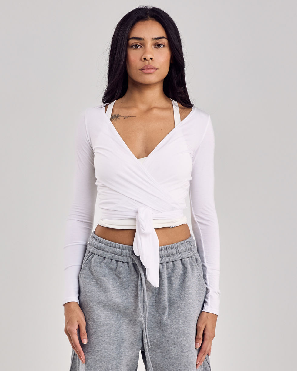 Miniature : Ballet Wrap Cotton Top