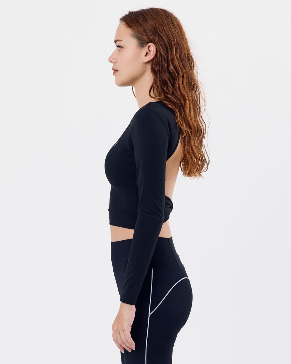 Miniature : Open Back Long Sleeve Top