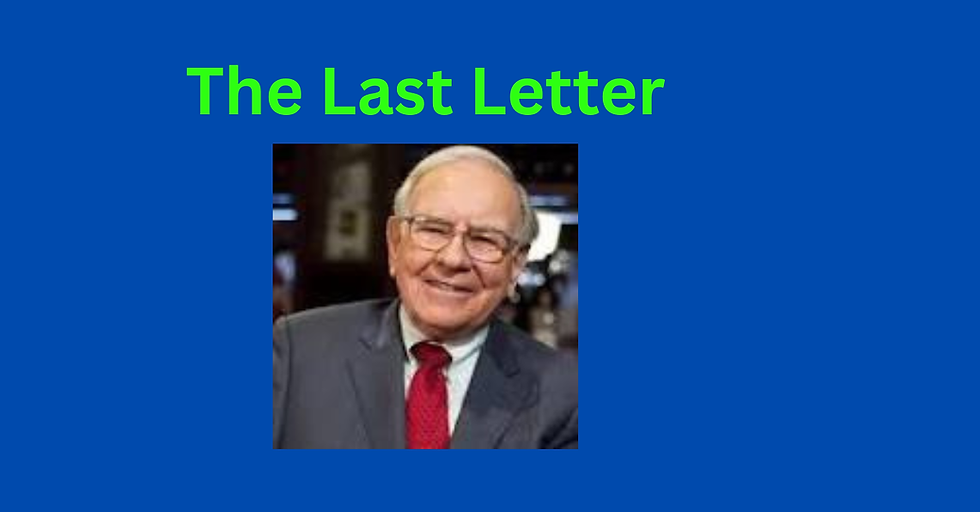 The Last Letter …