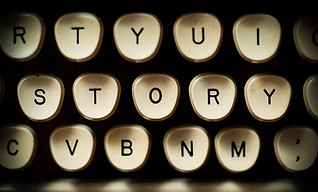 Typewriter Keys Close-Up
