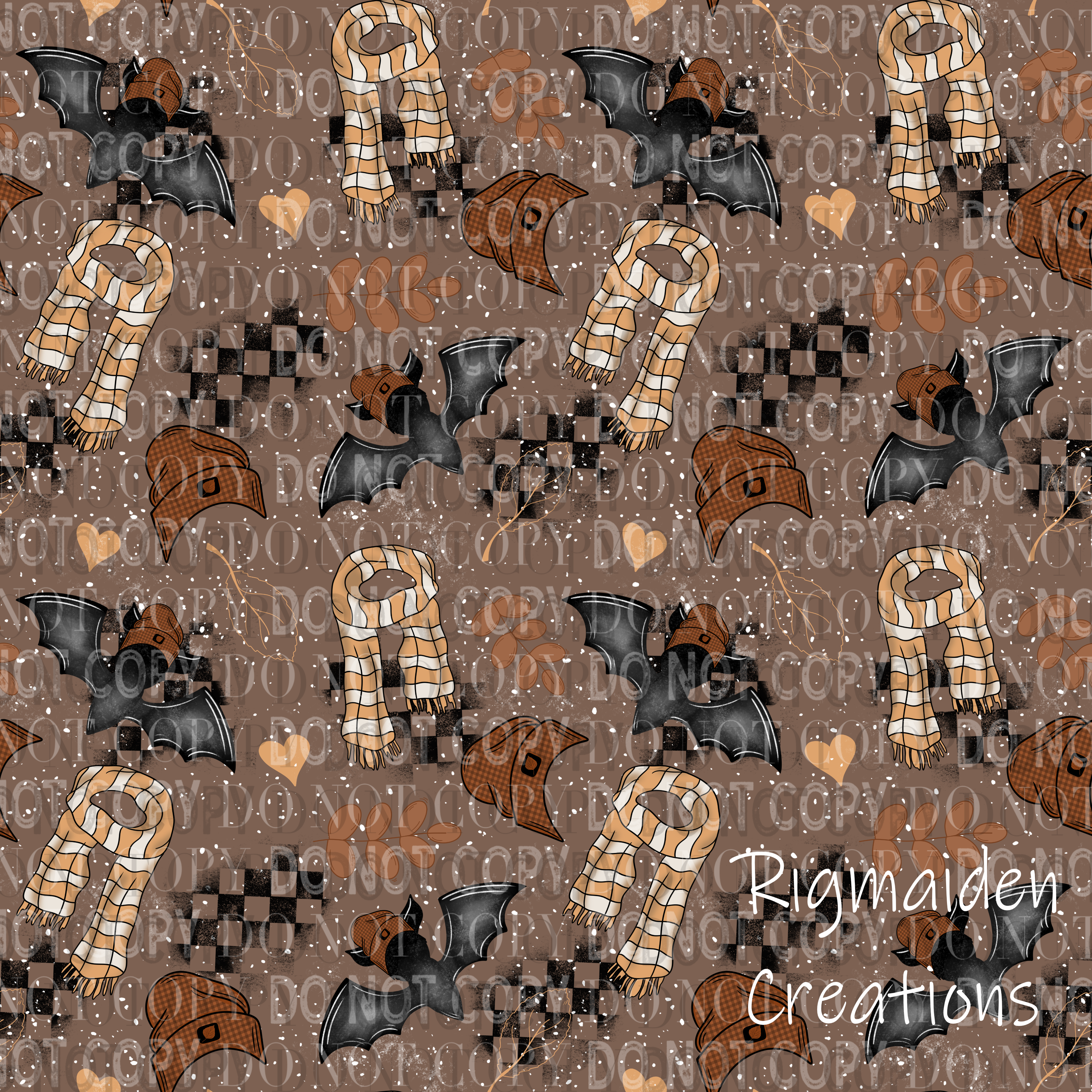 Fall Bats Patterned Vinyl 12x12