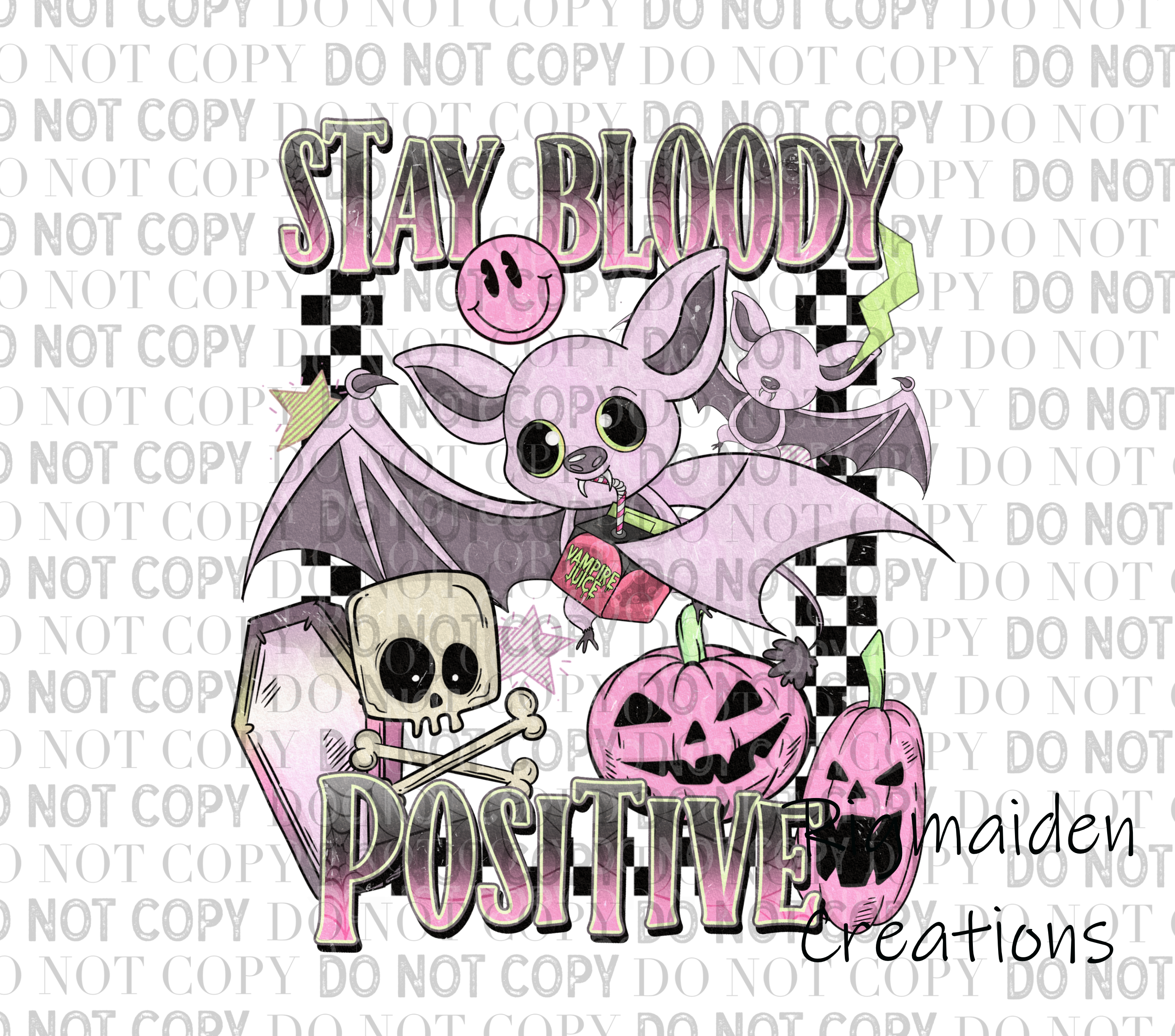 Stay Bloody Positive 3.5" Clear Vinyl Decal