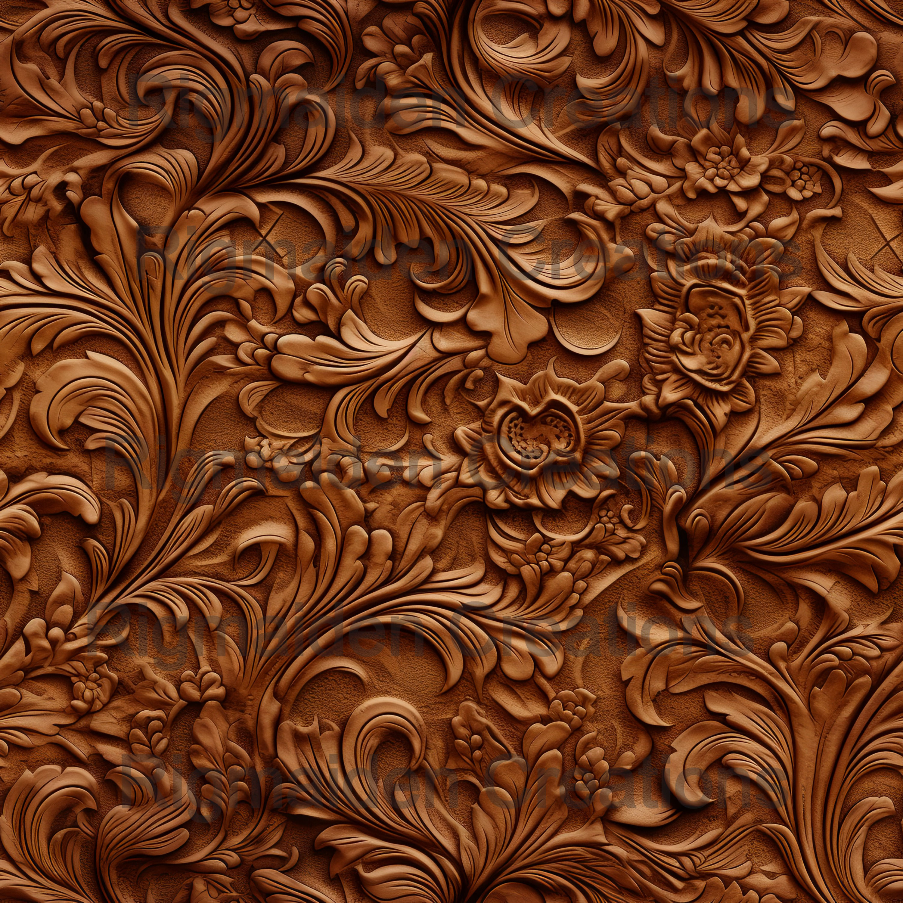 Tooled Leather Patterned Vinyl 12x12