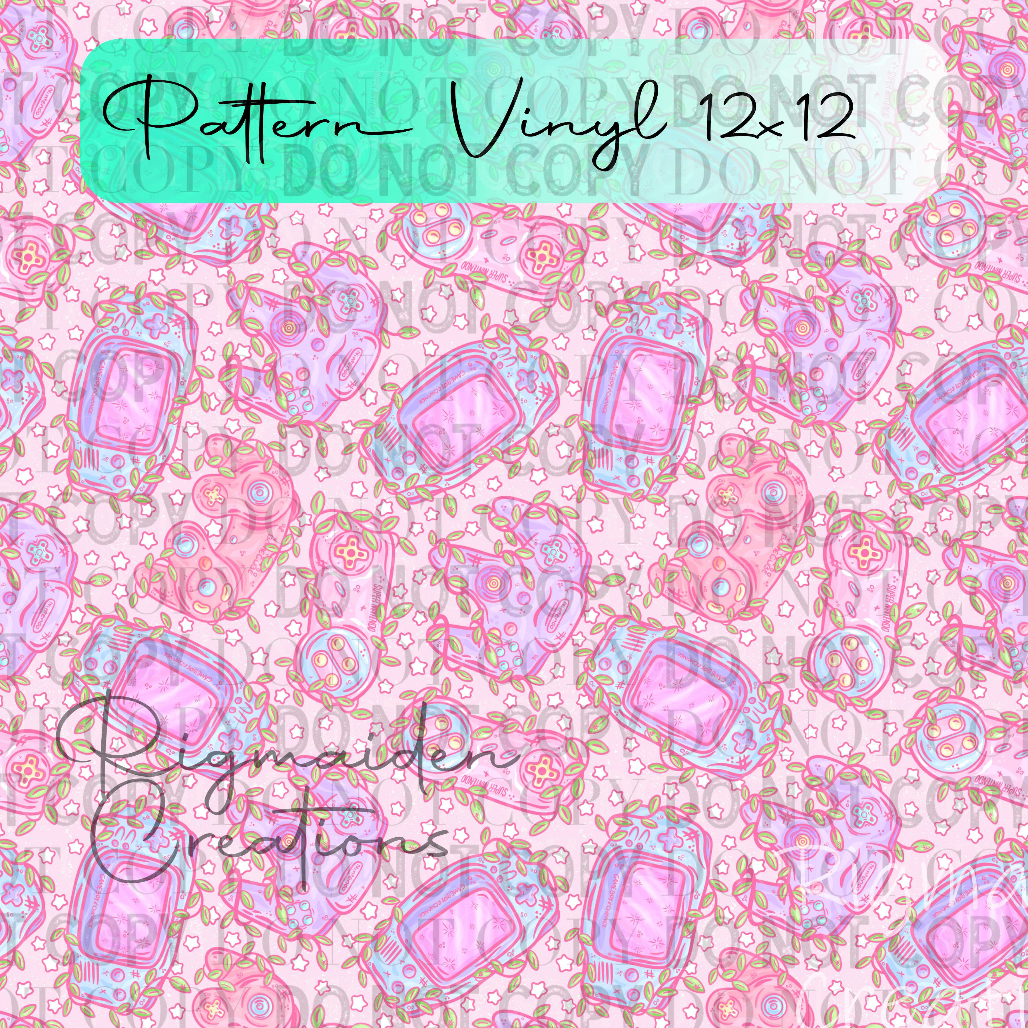 Gamer Vine Patterned Vinyl 12x12
