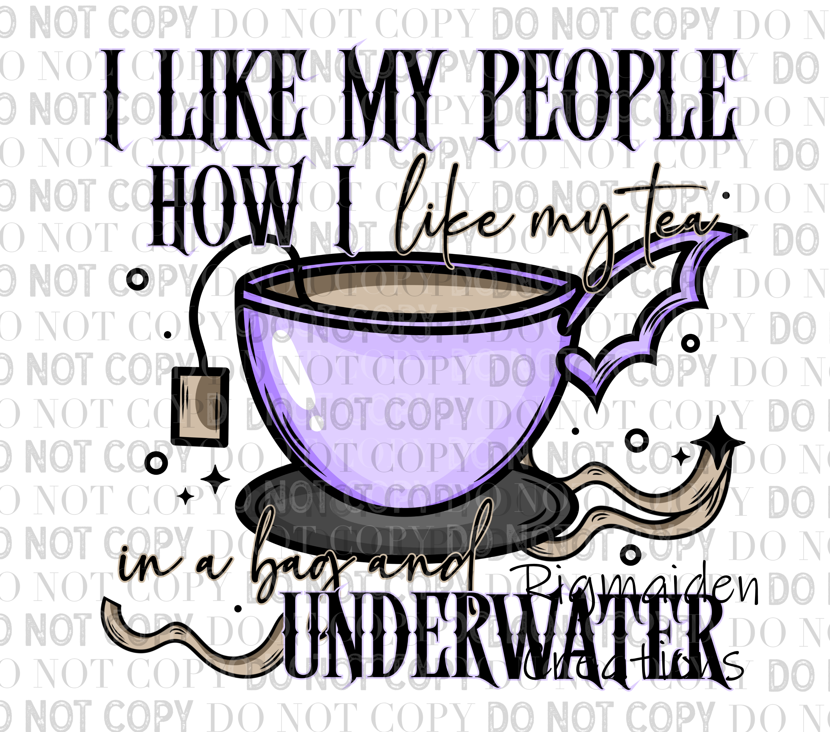 Underwater People 3.5" Clear Vinyl Decal