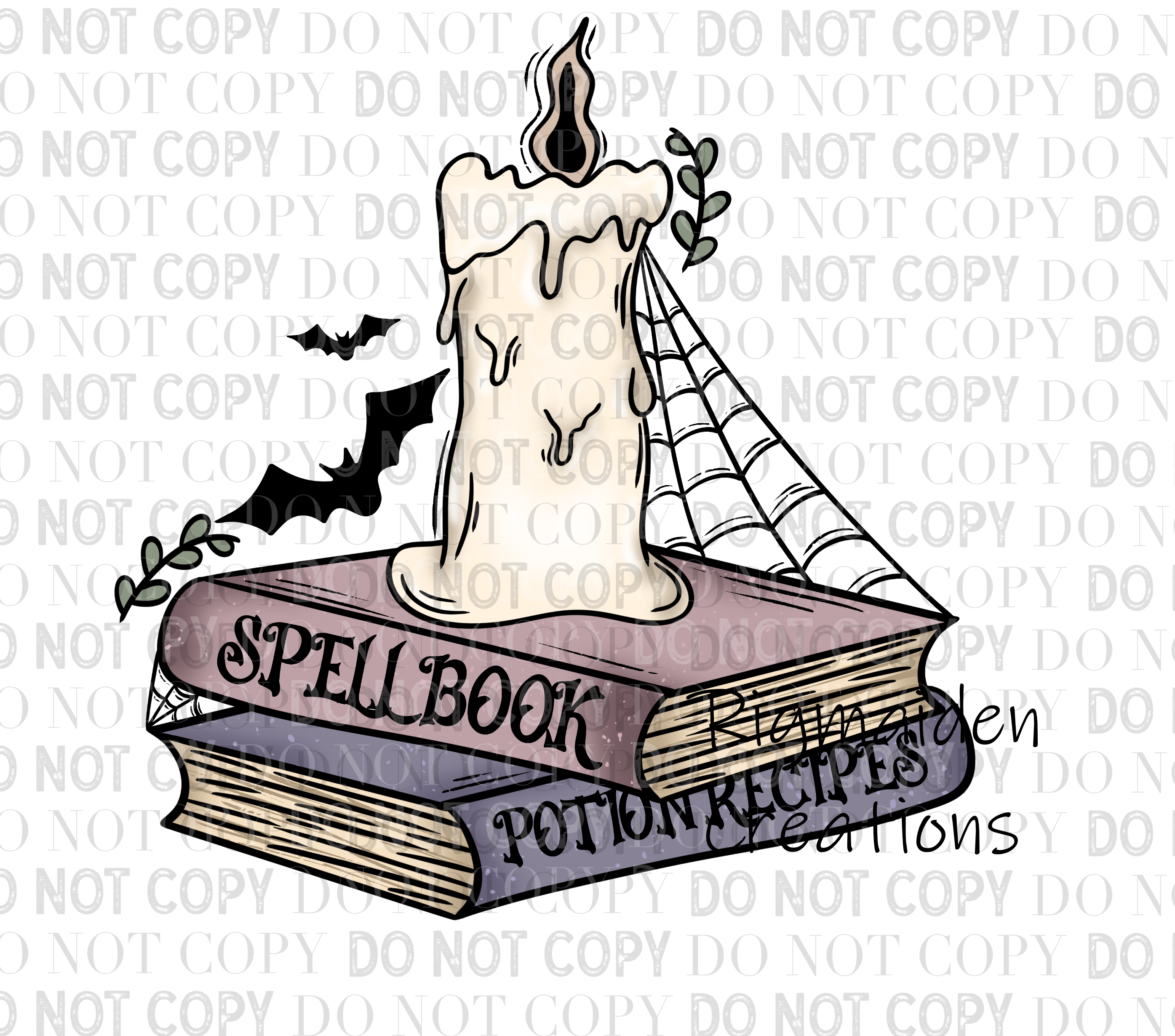 Spell Book Candle 3.5" UV DTF Decal