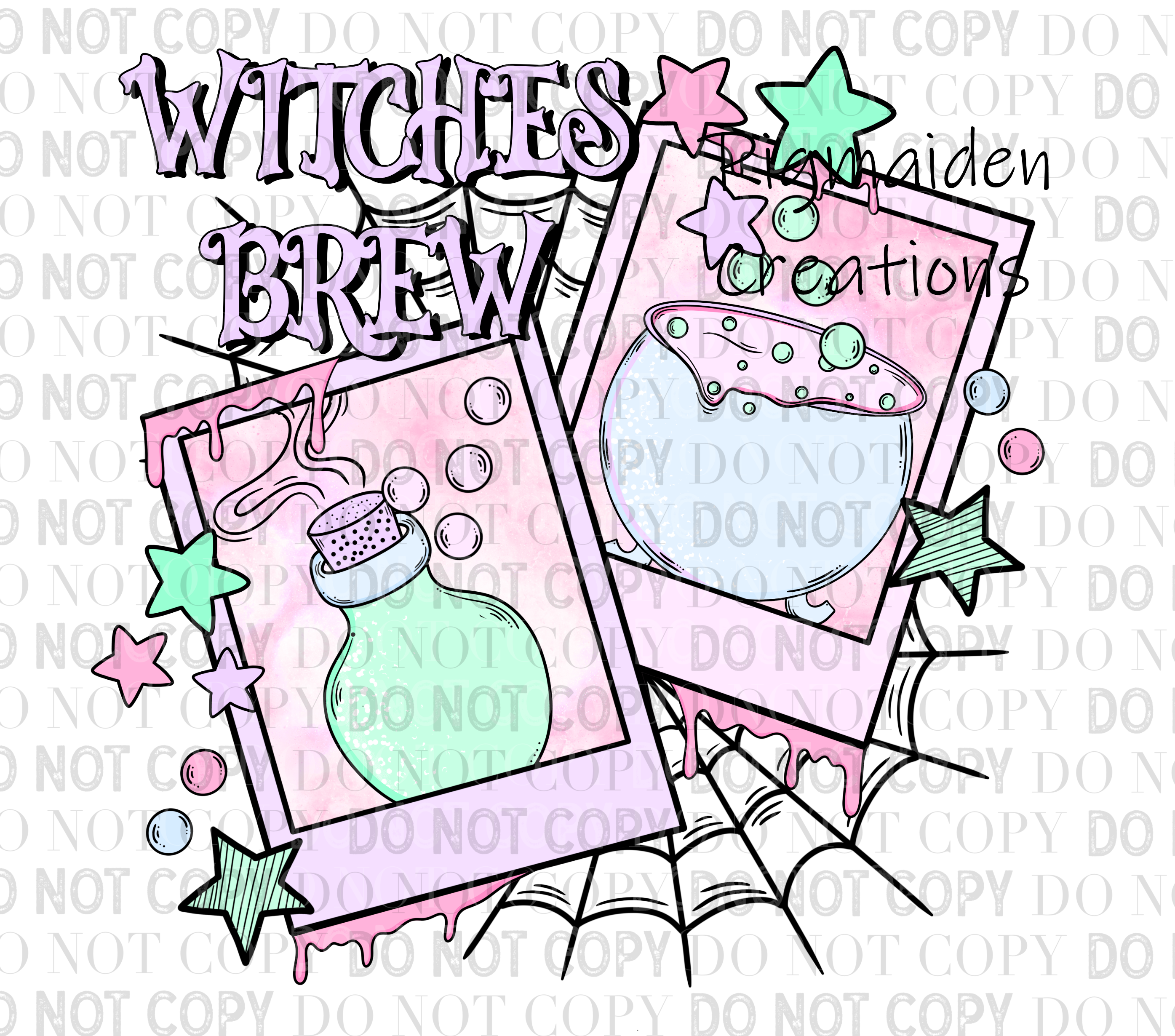 Witches Brew Pastel 3.5" UV DTF Decal
