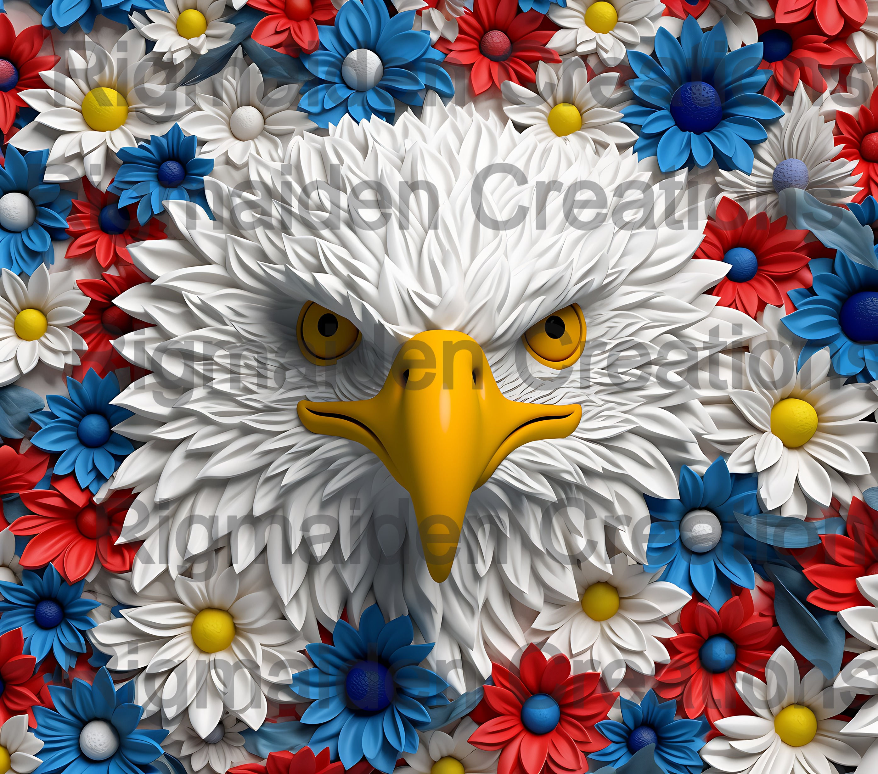 3D Eagle 20oz Tumbler Wrap