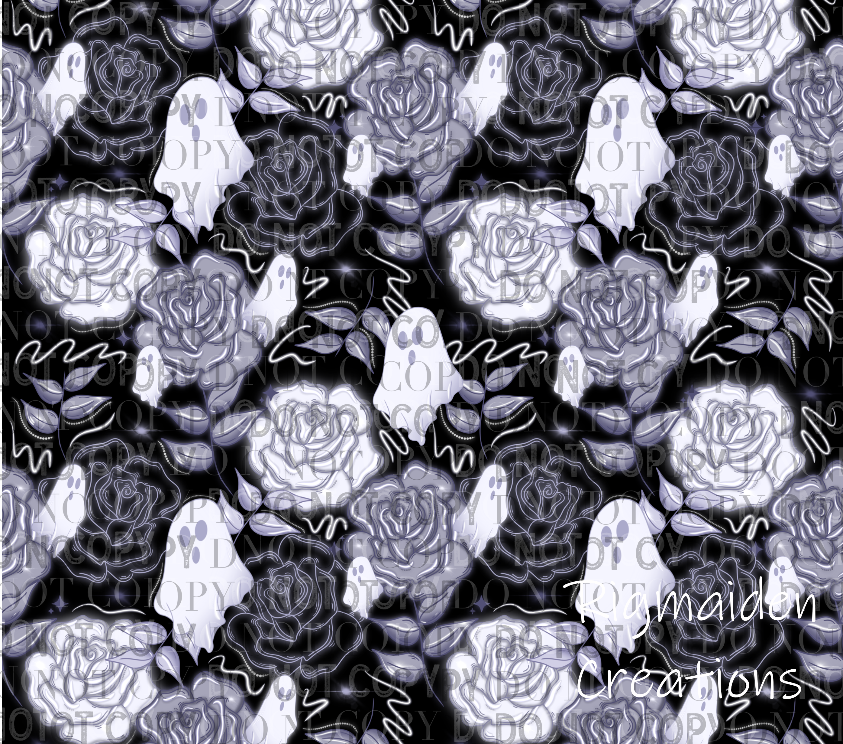 Floral Ghosts 20oz Tumbler Wrap