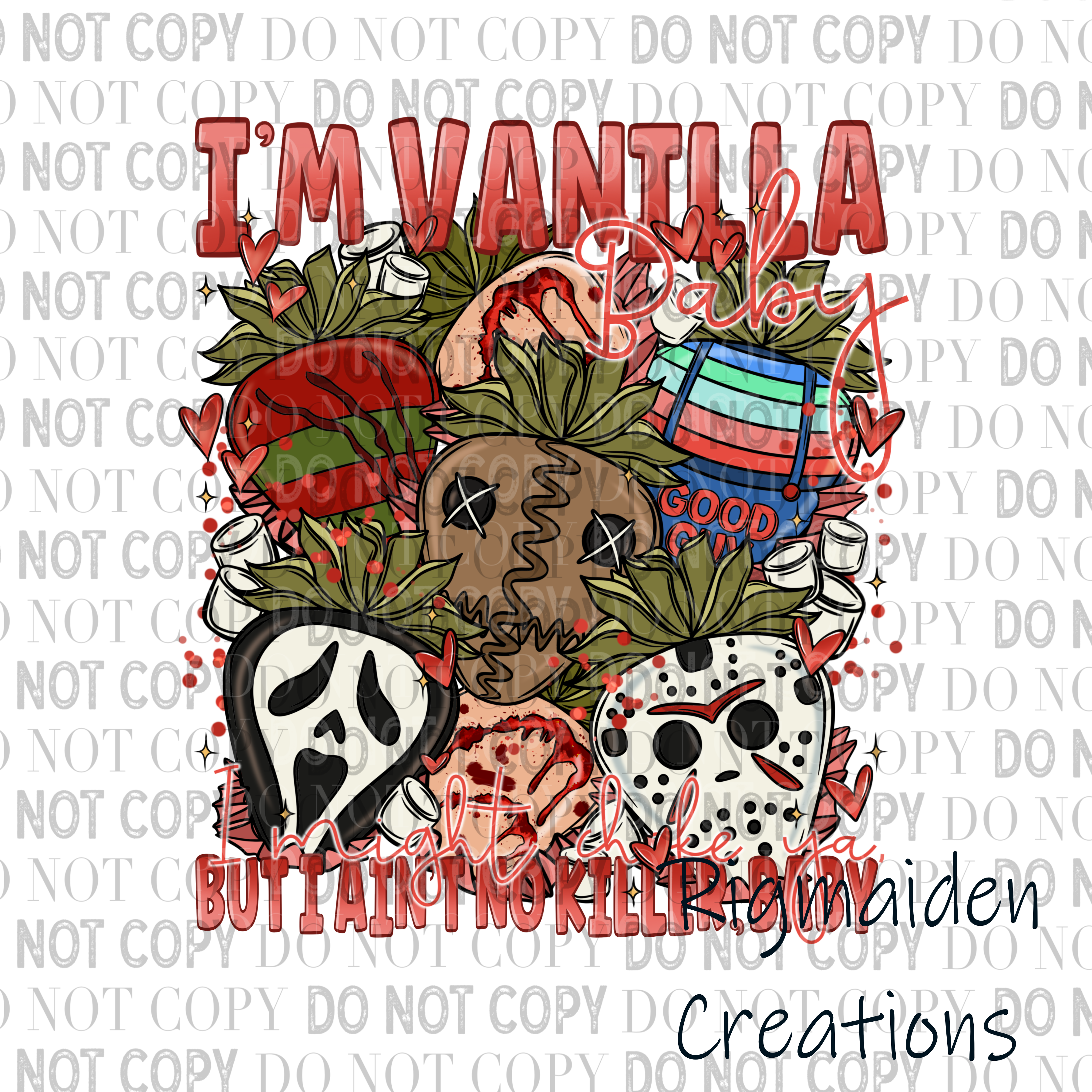 Vanilla Horror Berries 3.5" Clear Vinyl Decal