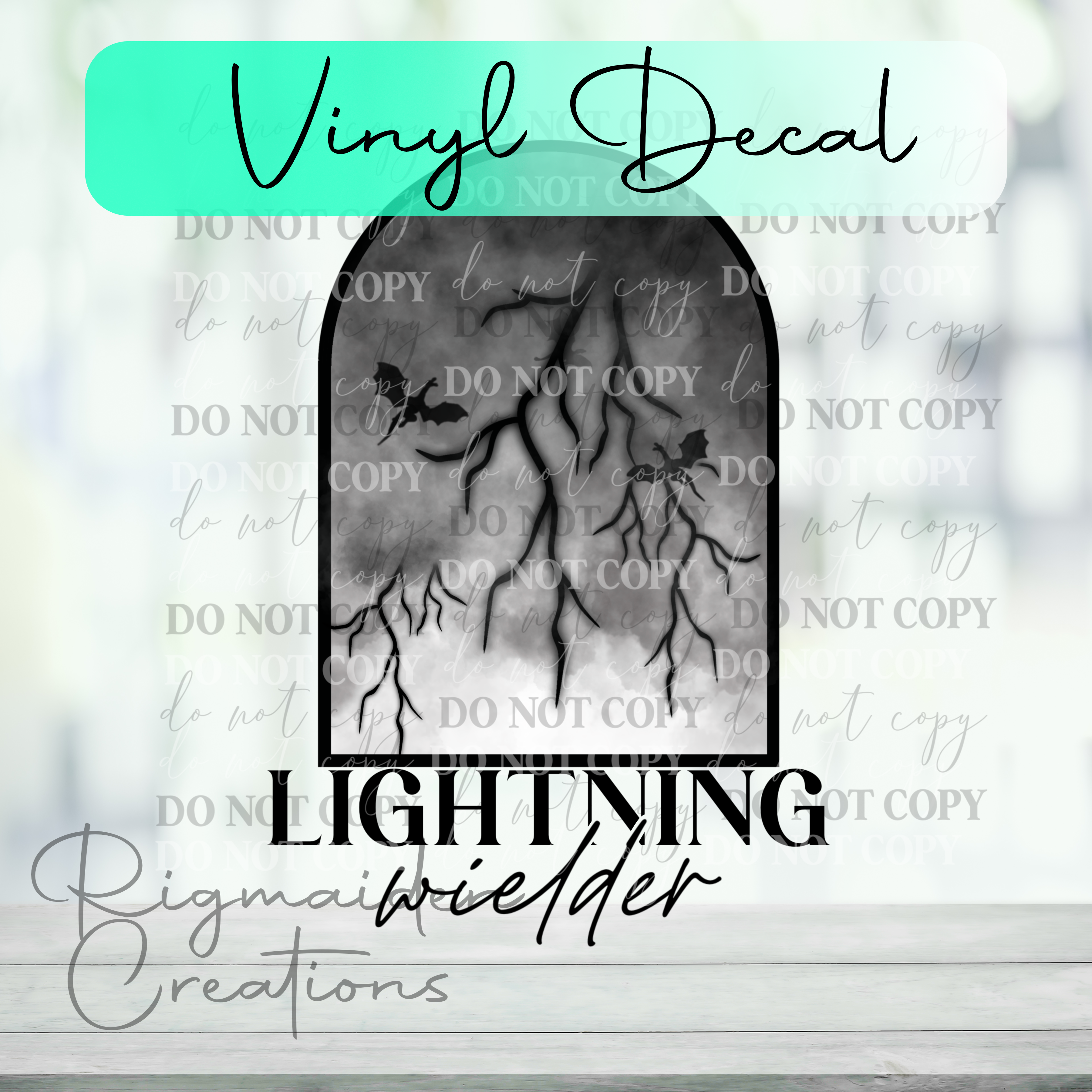 Lightning Wielder Clear  Vinyl Decal