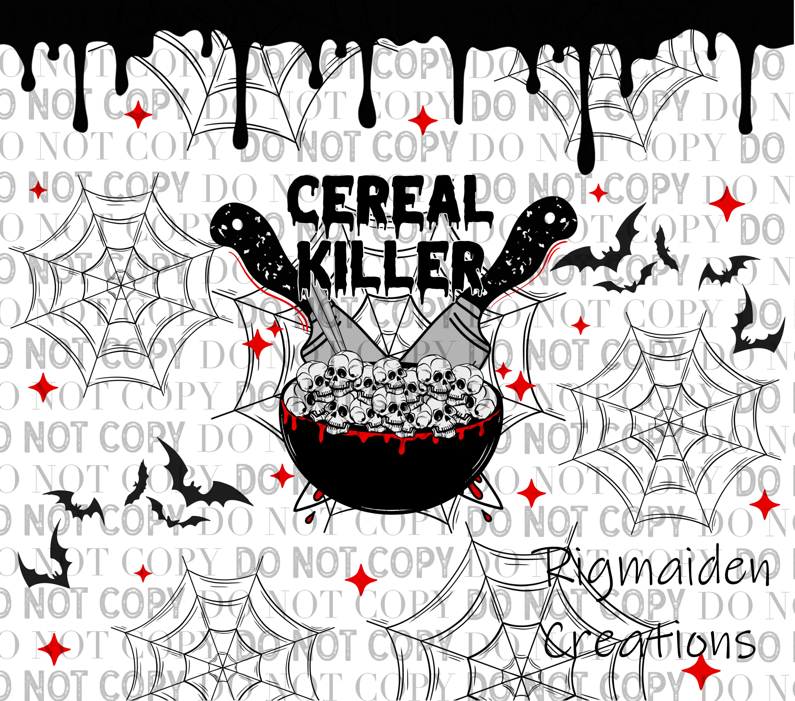 Cereal Killer Red 20oz Tumbler Wrap