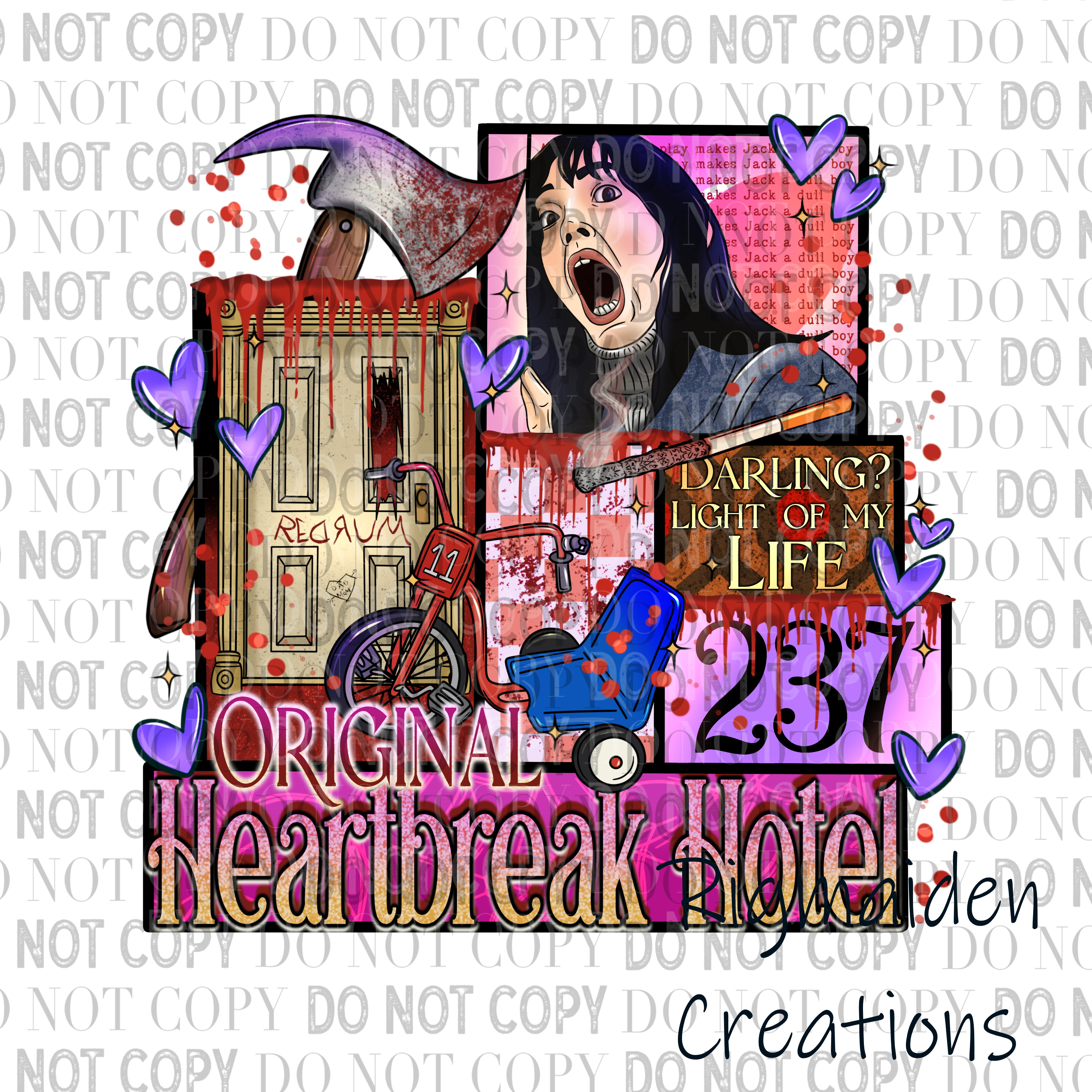Heartbreak Hotel 3.5" Clear Vinyl Decal