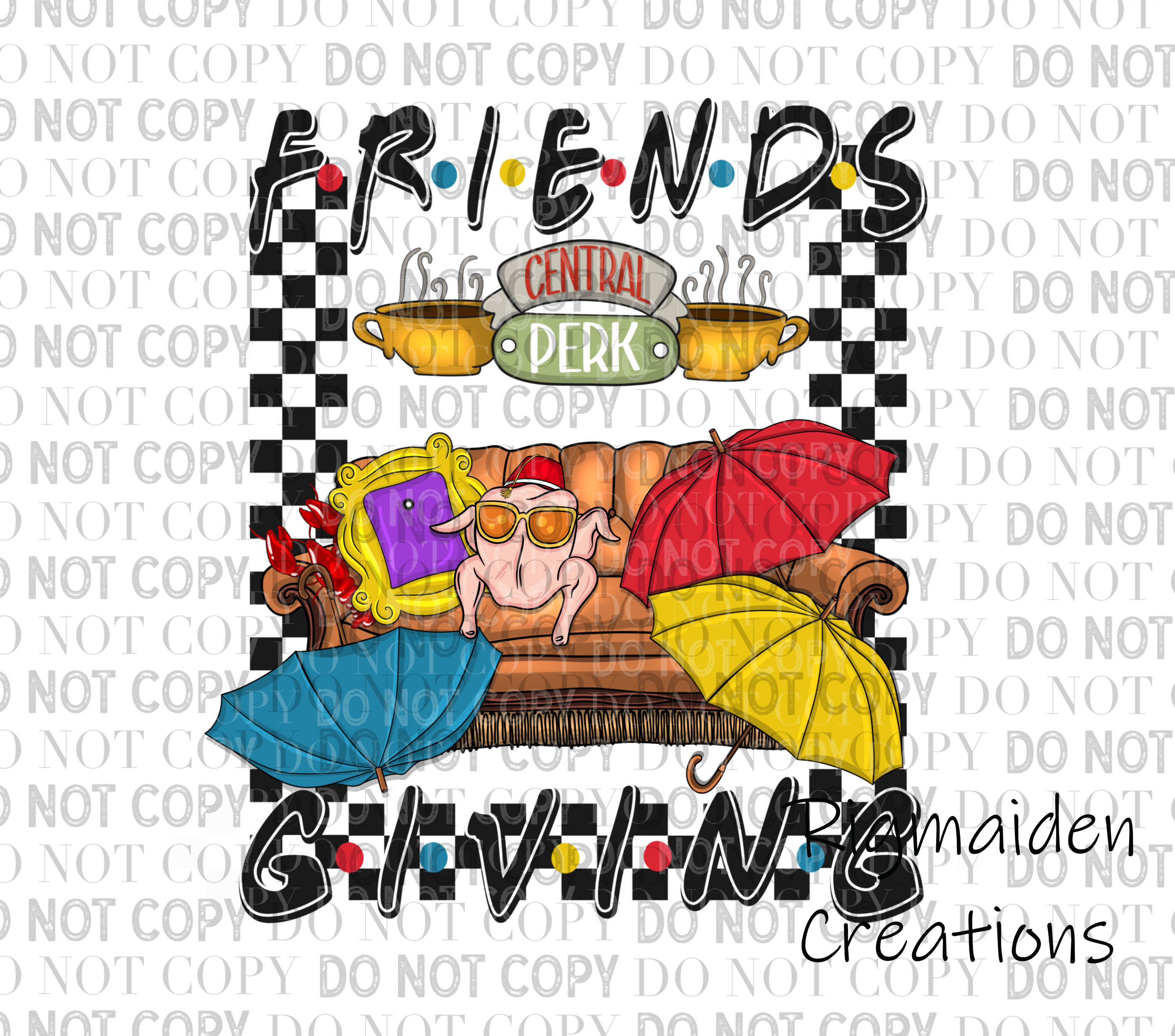 Friendsgiving 2nd Version 3.5" Clear Vinyl Decal