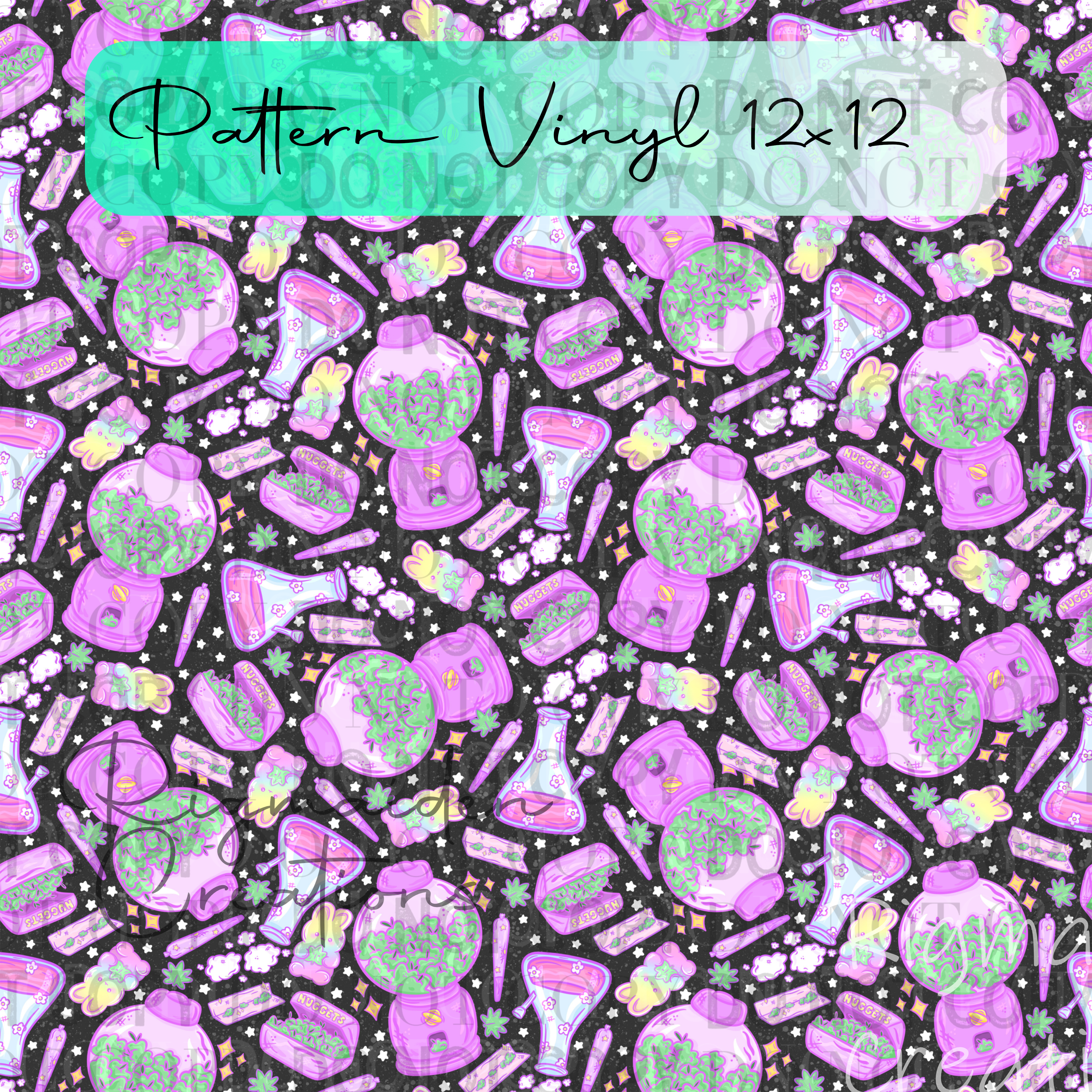 420 Black Patterned Vinyl 12x12